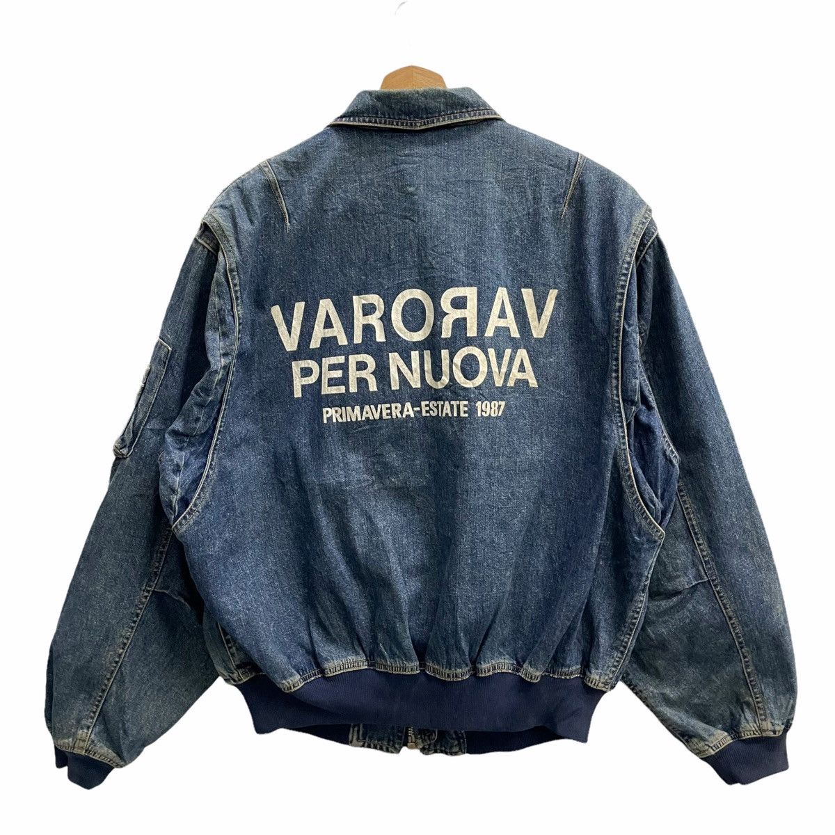 Other 💥 80s PER VERORAV NOUVA JAPAN DENIM BOMBER JACKET Size US L / EU 52-54 / 3 - 1 Thumbnail