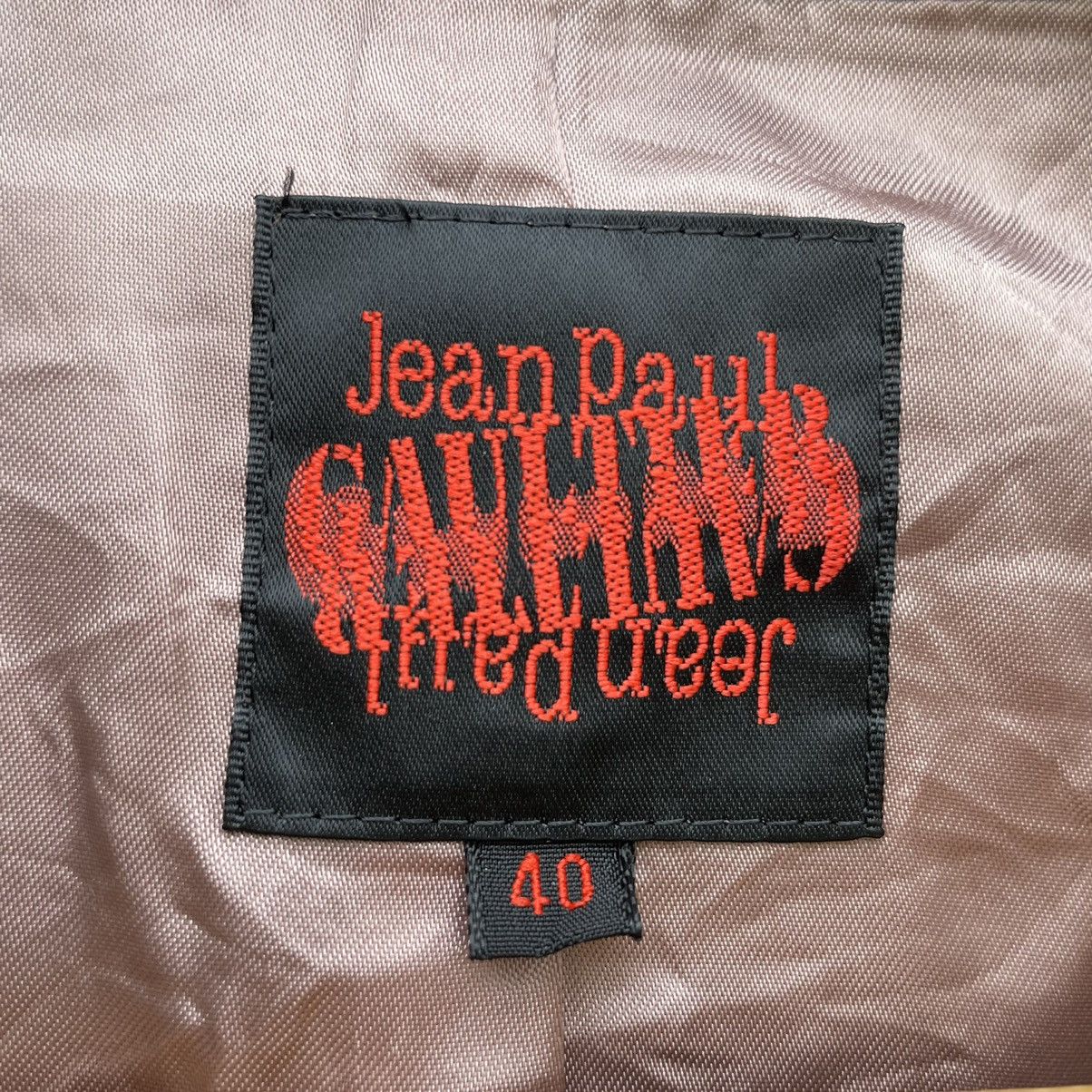 Jean Paul Gaultier × Vintage 💥90s JEAN PAUL GAULTIER Velvet Double Breast Long Jacket Size S / US 4 / IT 40 - 11 Thumbnail