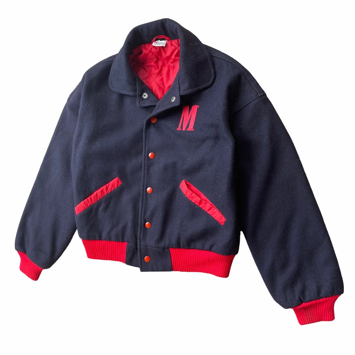 Marlboro × Vintage 💥80s Andrea de Adamich x Marlboro Bomber Jacket Italy Size US S / EU 44-46 / 1 - 3 Thumbnail