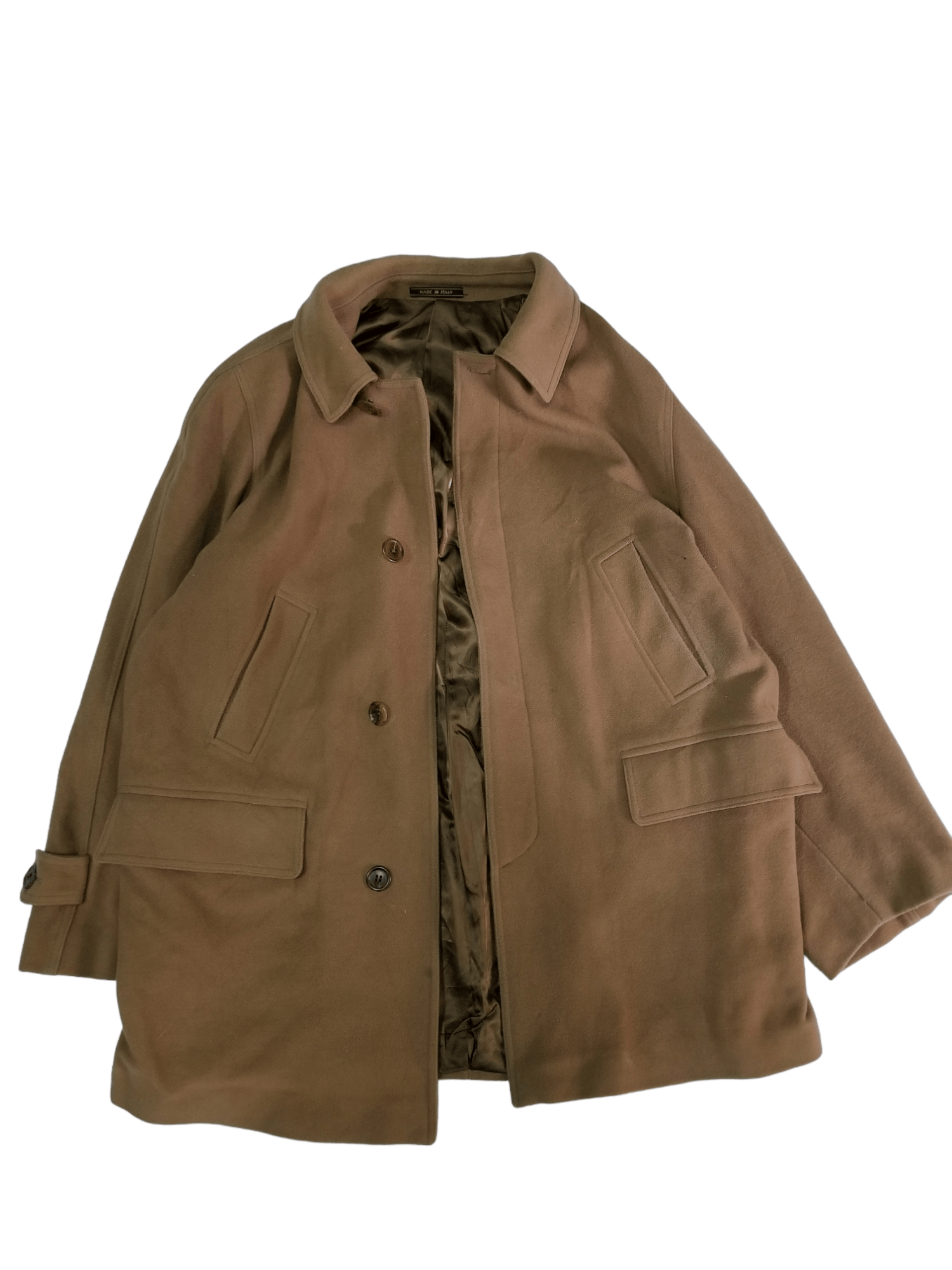 image of Italian Designers Martens Heavy Coats Made Italy in Brown, Men's (Size Medium)