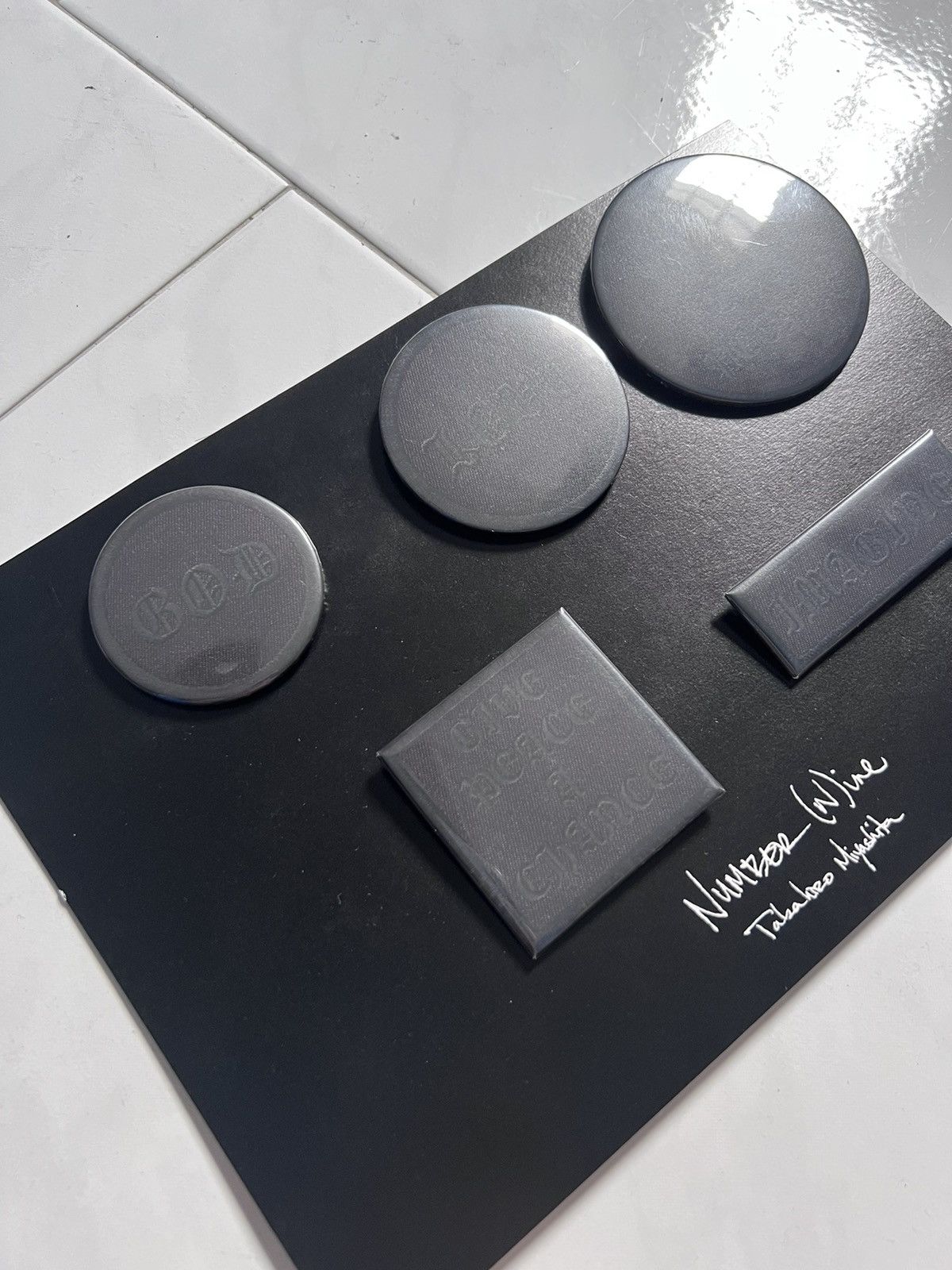 Number (N)ine FW04 Badge Set (Black) Size ONE SIZE - 2 Thumbnail