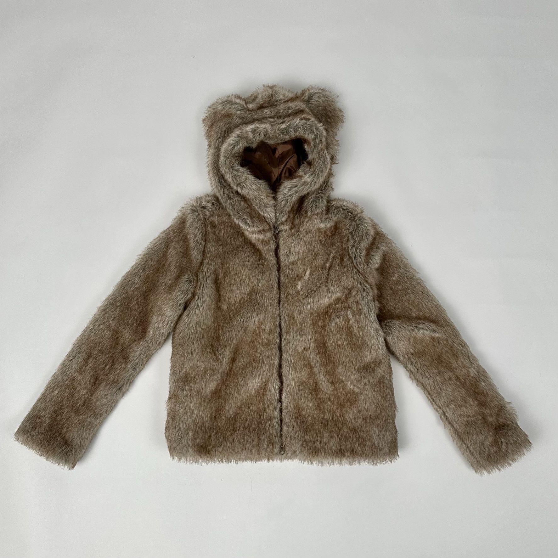 Issey Miyake AW2000 detachable faux fur collar 3D dome or egg carton coat S M L