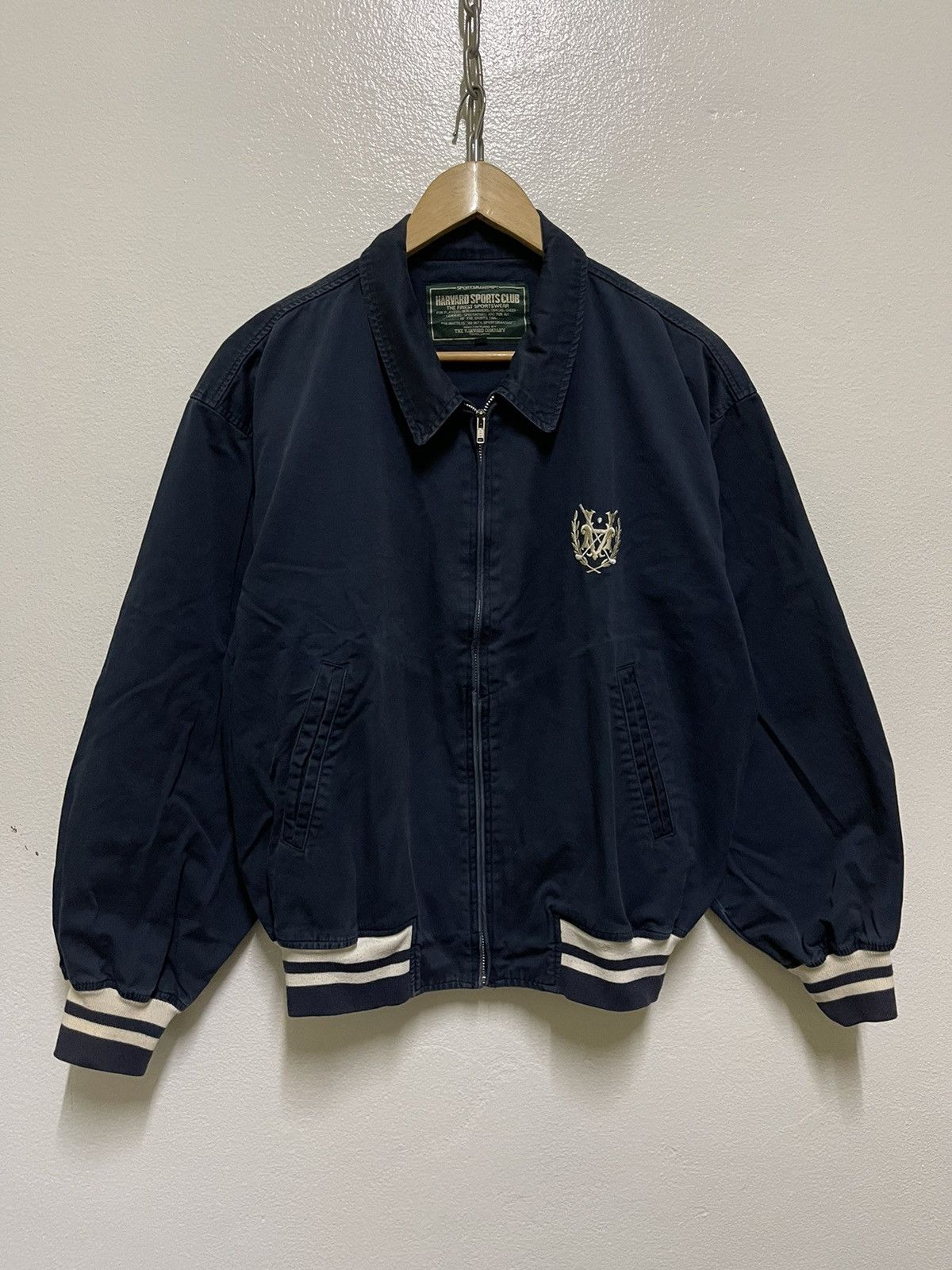 image of Harvard Sports Club Jacket in Blue, Men's (Size Medium)