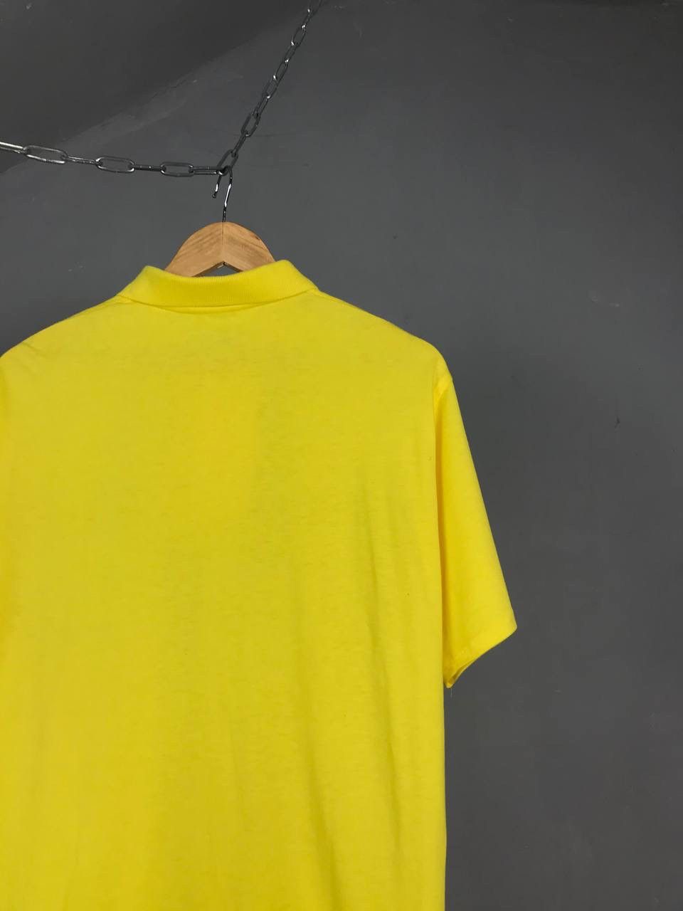 Adidas Adidas take off yellow streetwear polo tee Size US L / EU 52-54 / 3 - 7 Thumbnail
