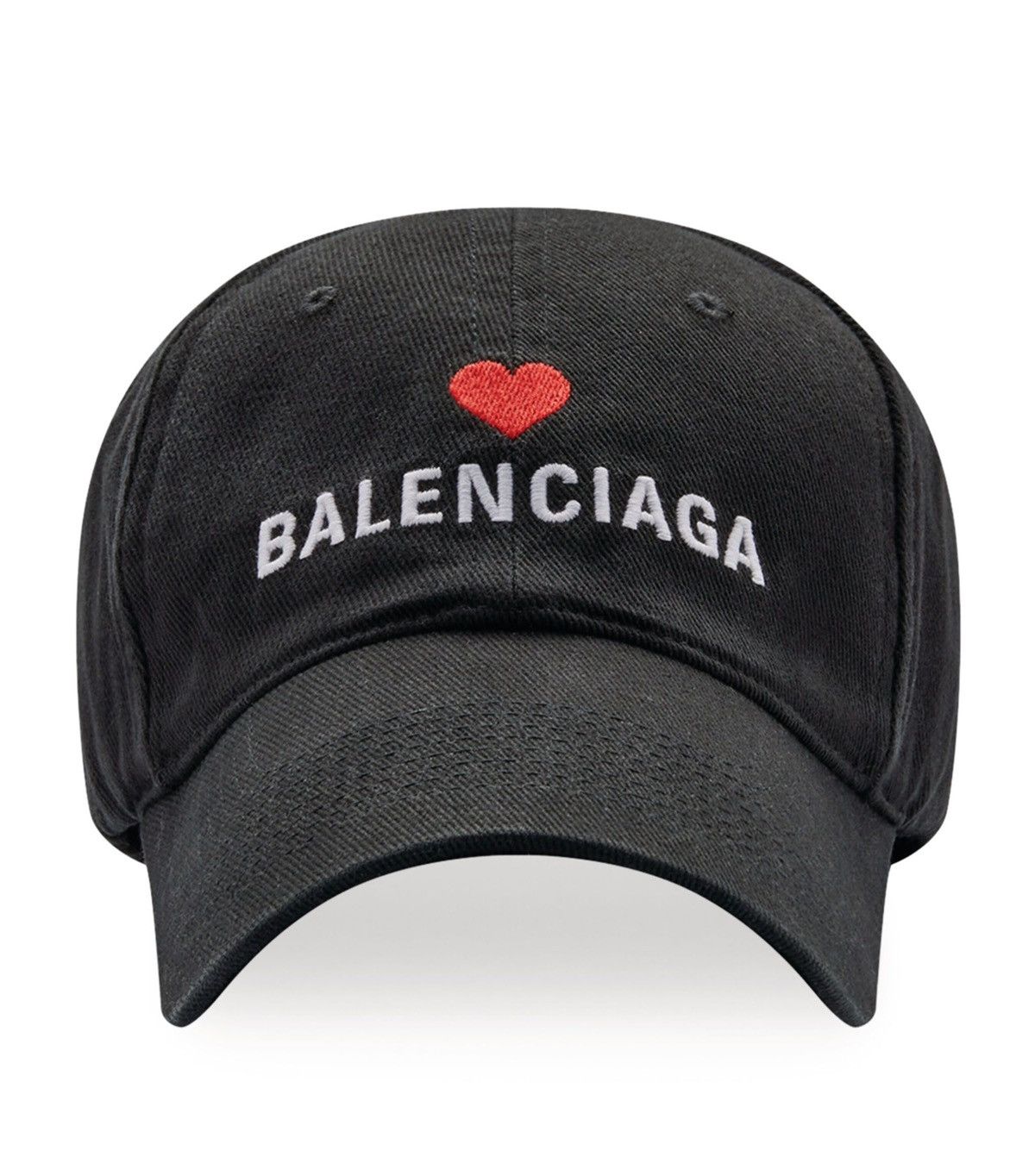 Balenciaga Black Cap with Red Heart rare Balenciaga RARE Balenciaga Qixi heart logo black baseball  main image 3