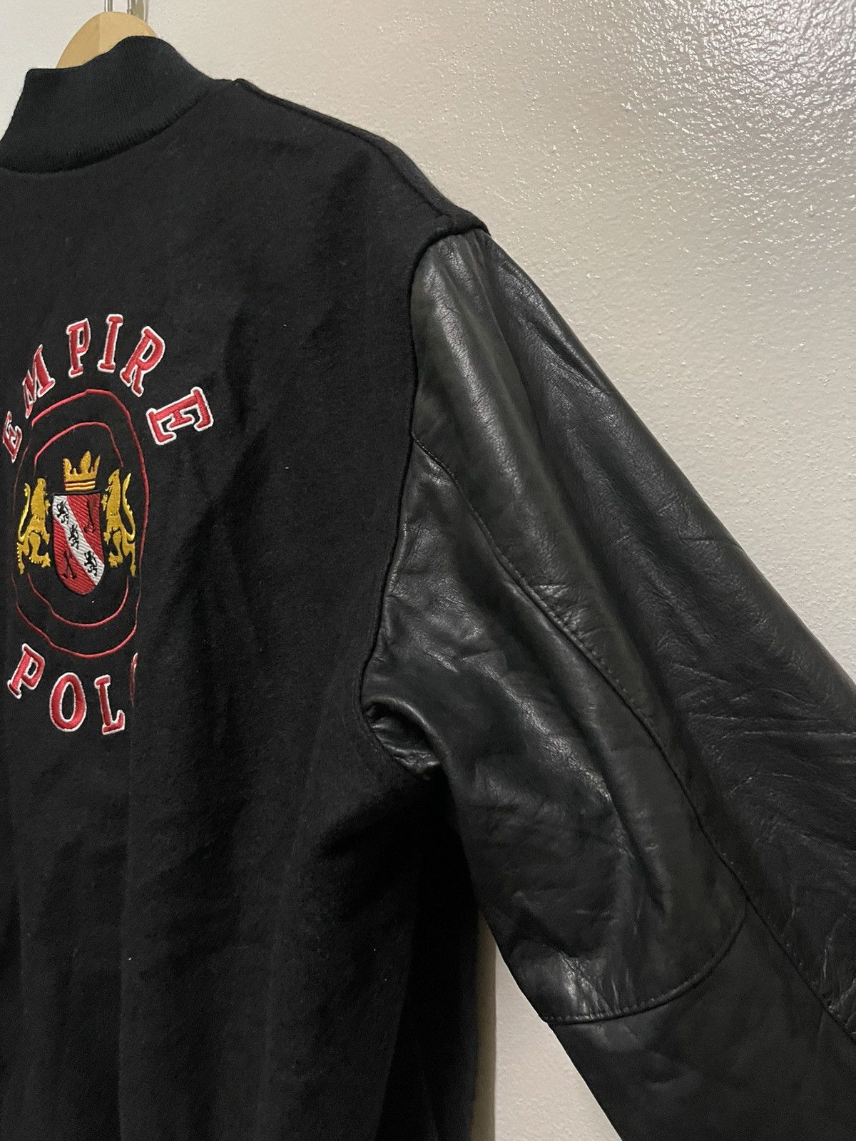 Holloway × Vintage Holloway Empire Polo Varsity Wool Leather Lettermen Jacket Size US L / EU 52-54 / 3 - 11 Thumbnail