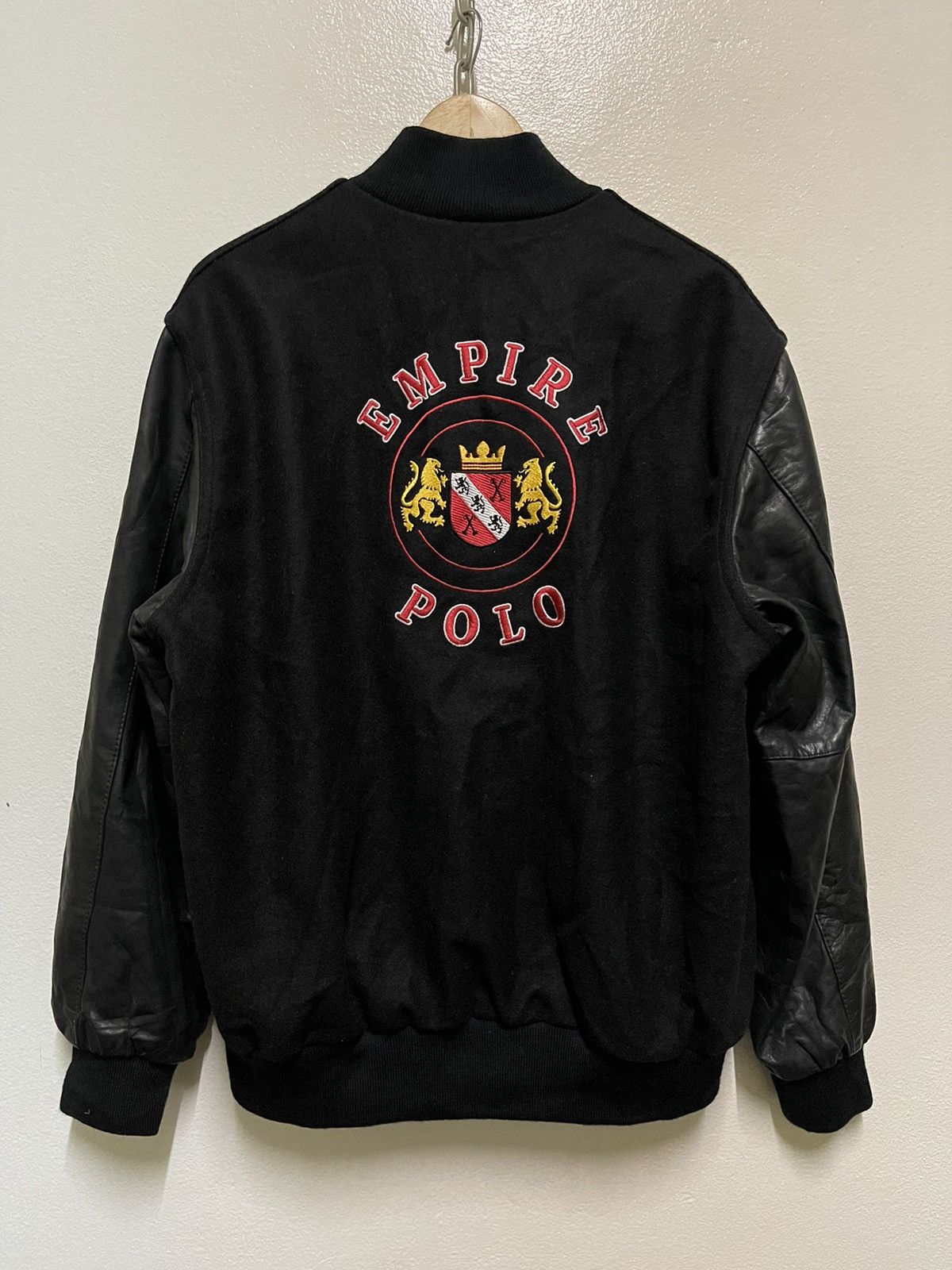 Holloway × Vintage Holloway Empire Polo Varsity Wool Leather Lettermen Jacket Size US L / EU 52-54 / 3 - 8 Thumbnail
