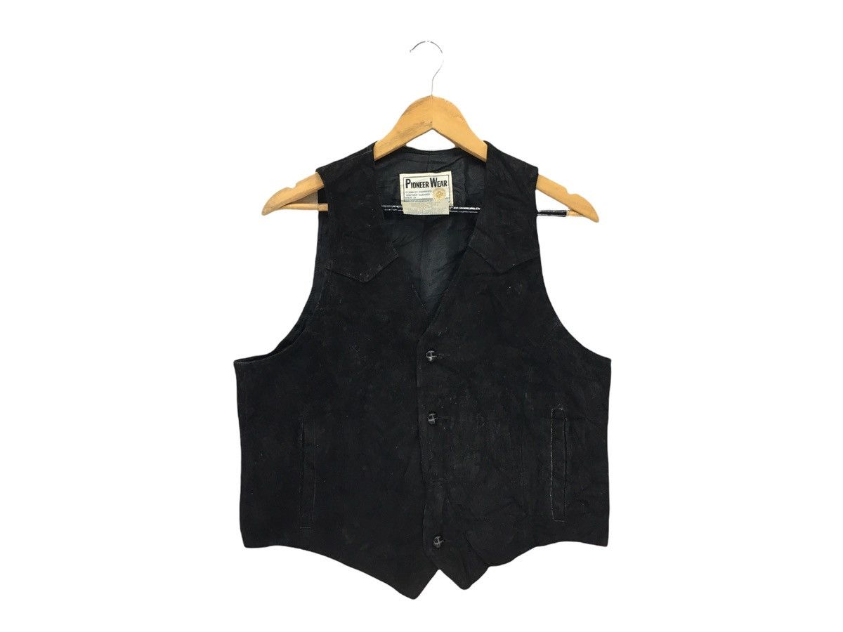 Vintage Pionner Wear Leather Vest Jacket