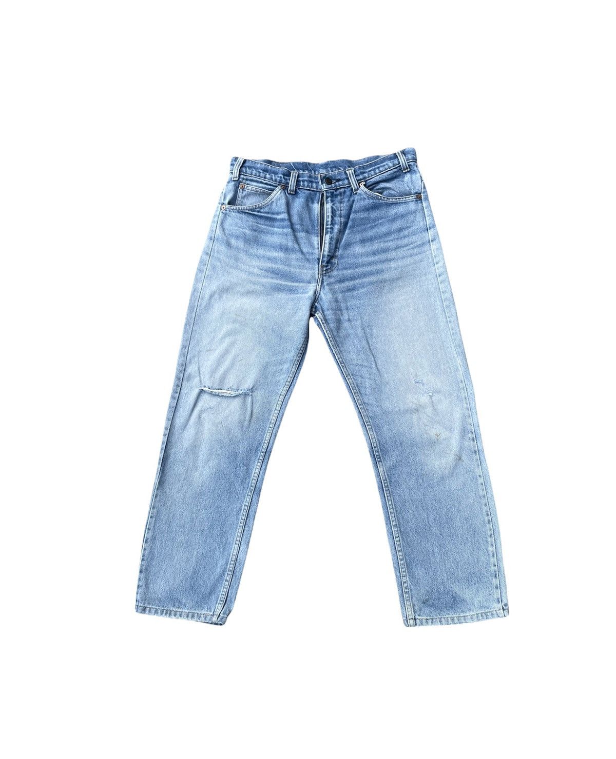 Levi's Levis 505 e Orange Tag Vintage 1991 Usa Aging Distressed Size US 33 - 1 Thumbnail