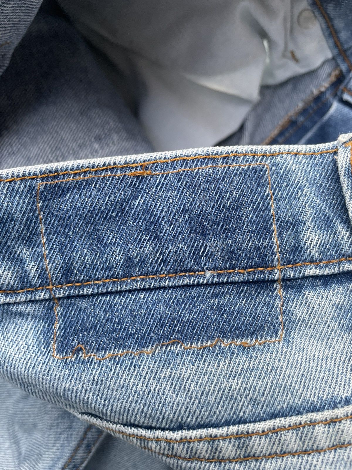 Levi's Levis 505 e Orange Tag Vintage 1991 Usa Aging Distressed Size US 33 - 13 Thumbnail