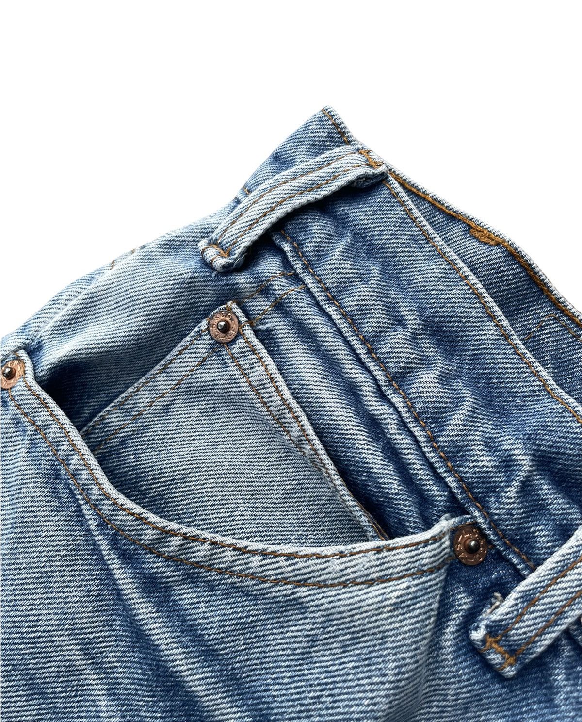 Levi's Levis 505 e Orange Tag Vintage 1991 Usa Aging Distressed Size US 33 - 8 Thumbnail