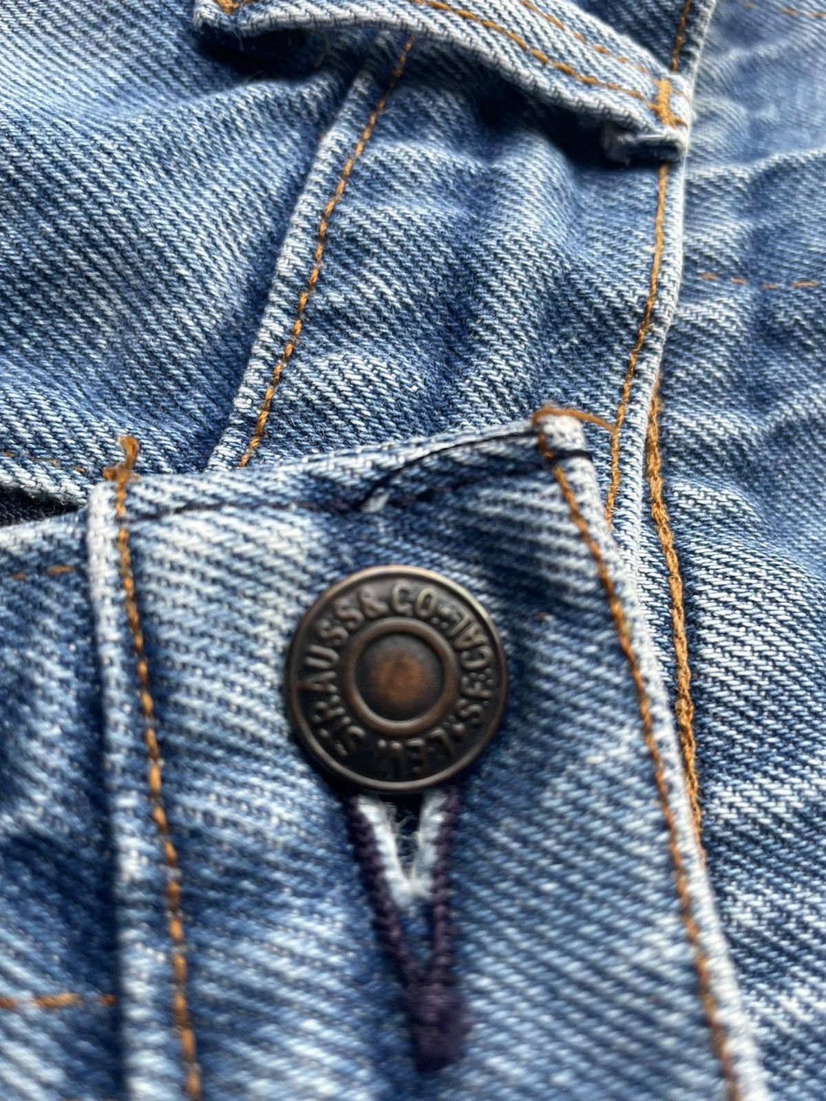 Levi's Levis 505 e Orange Tag Vintage 1991 Usa Aging Distressed Size US 33 - 18 Thumbnail