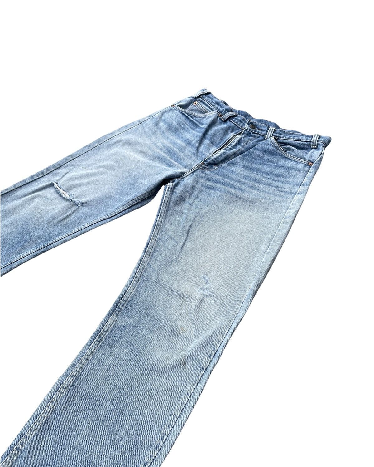 Levi's Levis 505 e Orange Tag Vintage 1991 Usa Aging Distressed Size US 33 - 3 Thumbnail