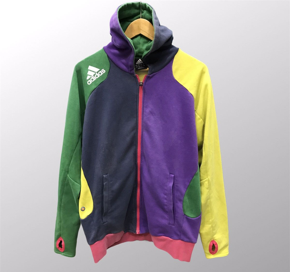 Adidas Adidas colour block zipper hoodies Size US M / EU 48-50 / 2 - 2 Thumbnail