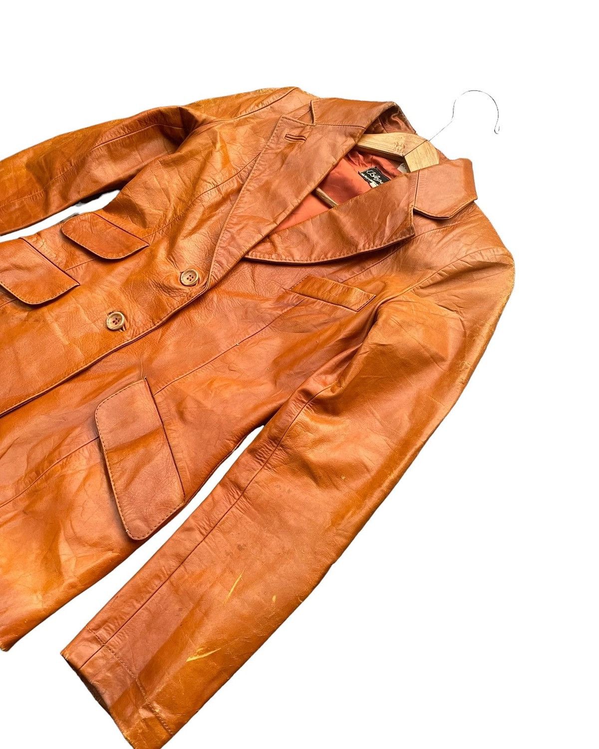Vintage Vintage Beged-Or Leather Jacket Size US XS / EU 42 / 0 - 4 Thumbnail