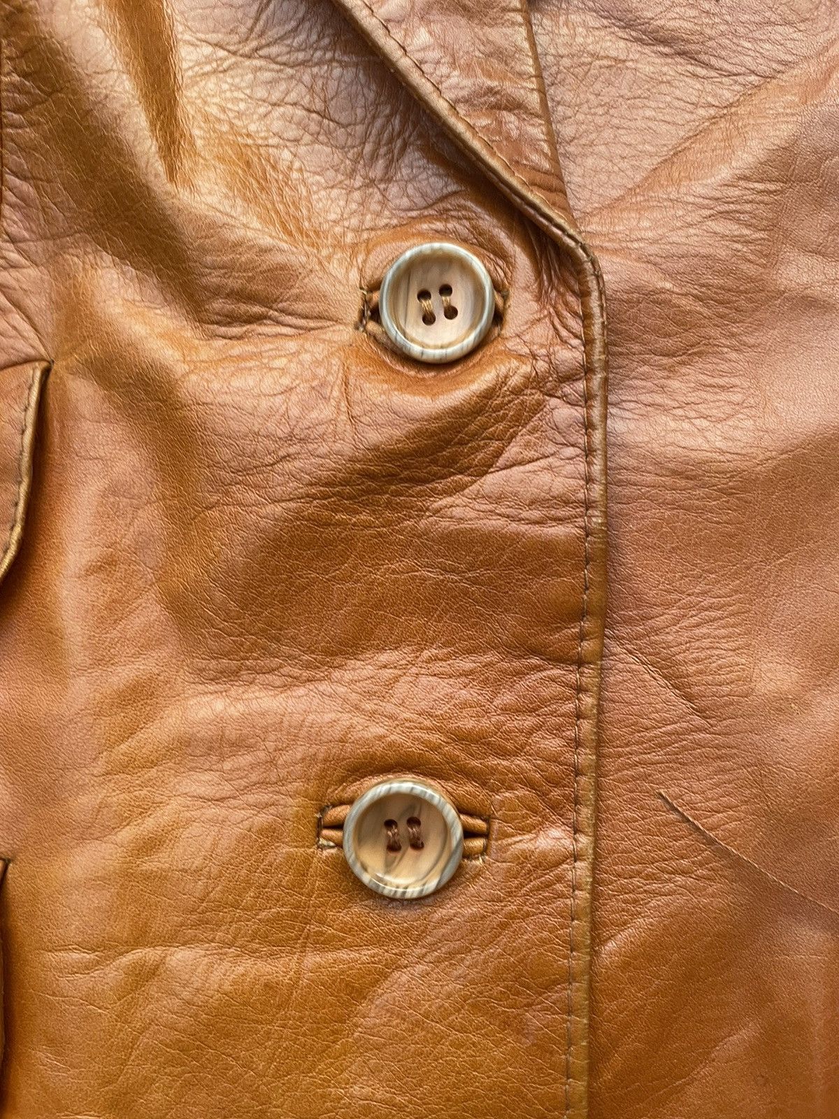 Vintage Vintage Beged-Or Leather Jacket Size US XS / EU 42 / 0 - 14 Thumbnail