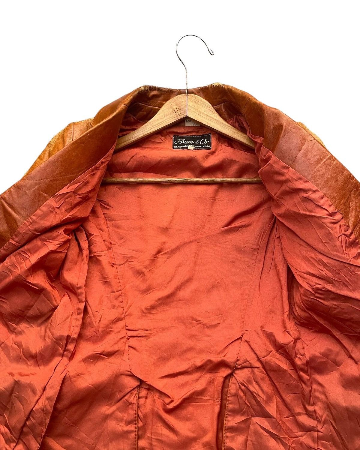 Vintage Vintage Beged-Or Leather Jacket Size US XS / EU 42 / 0 - 7 Thumbnail
