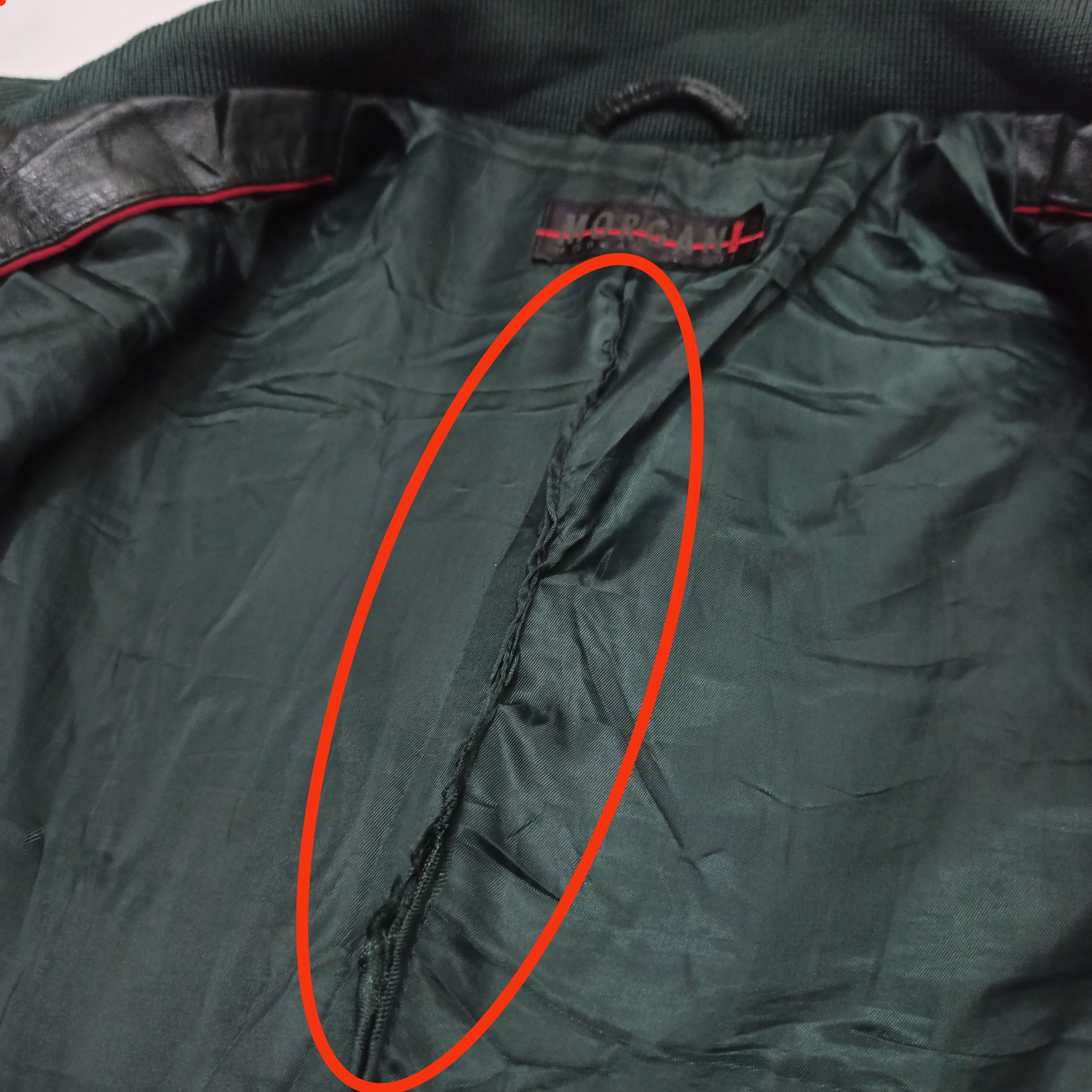 Morgan Homme Vintage Y2K Women's MORGAN DE TOI HOMME Green Leather Jacket Size M / US 6-8 / IT 42-44 - 9 Thumbnail