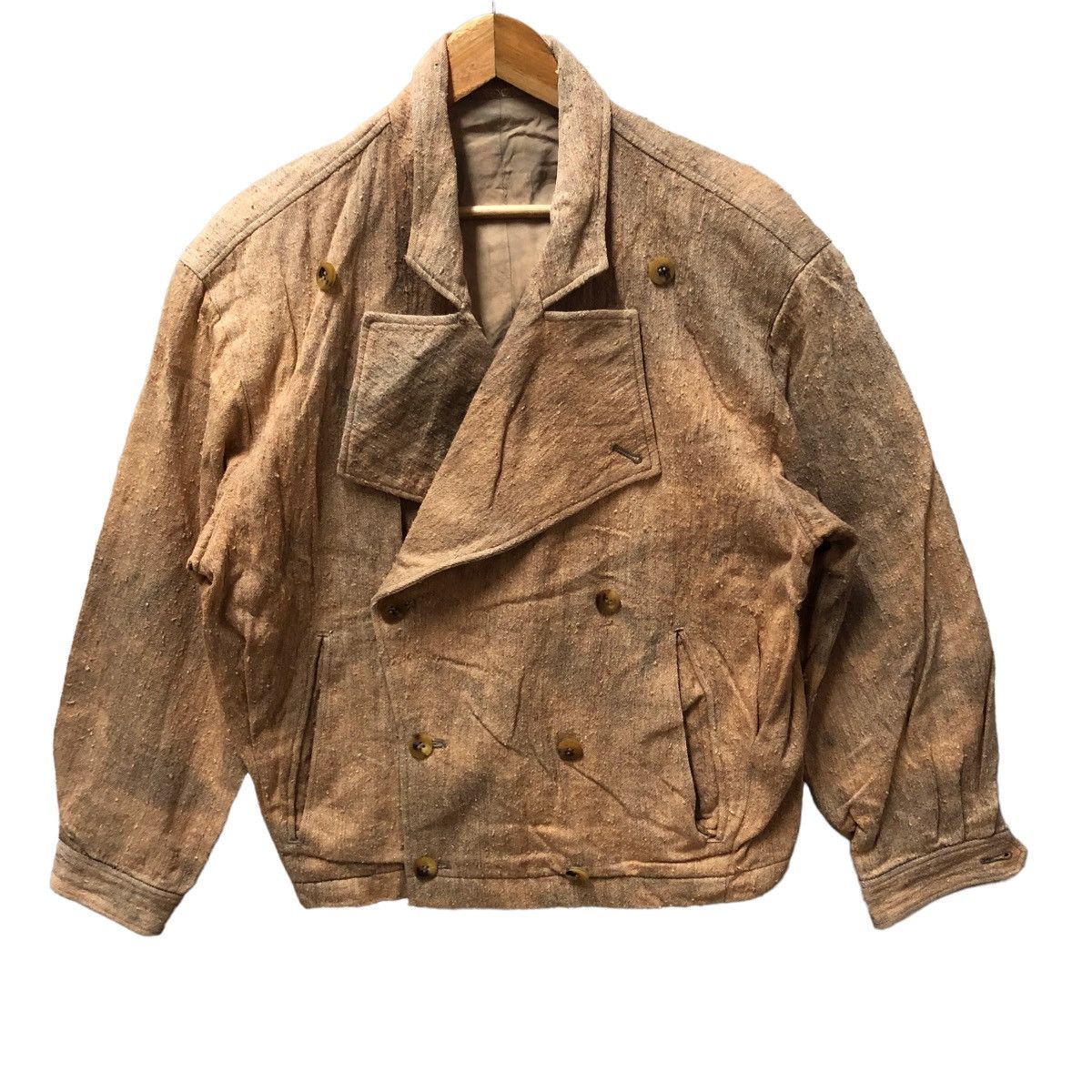 Issey Miyake Issey miyake man dirty design double collar jacket Size US M / EU 48-50 / 2 - 1 Thumbnail