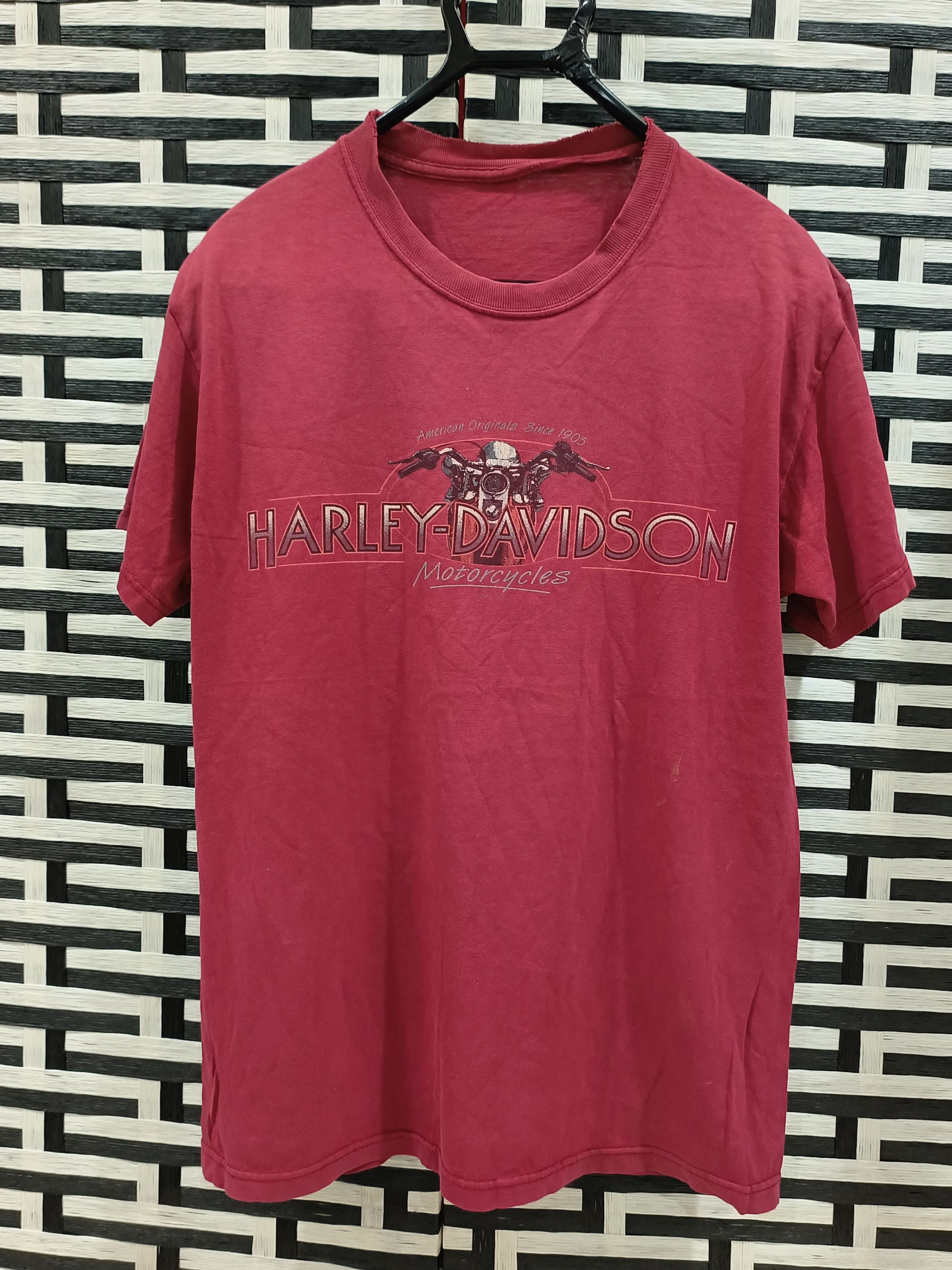 Harley Davidson × Vintage Vintage Distressed Harley Davidson Thrashed tee Size US L / EU 52-54 / 3 - 1 Thumbnail