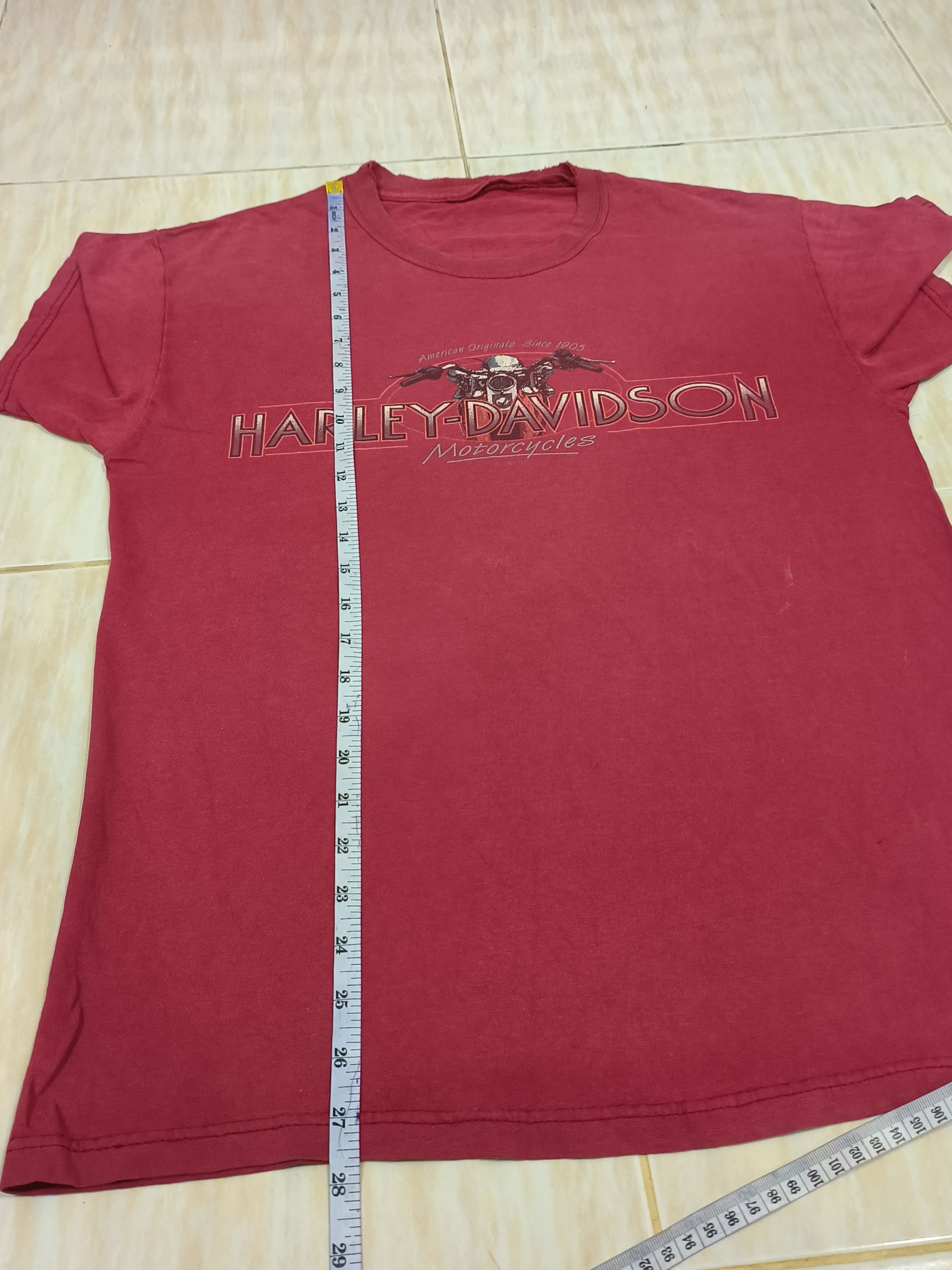 Harley Davidson × Vintage Vintage Distressed Harley Davidson Thrashed tee Size US L / EU 52-54 / 3 - 13 Thumbnail