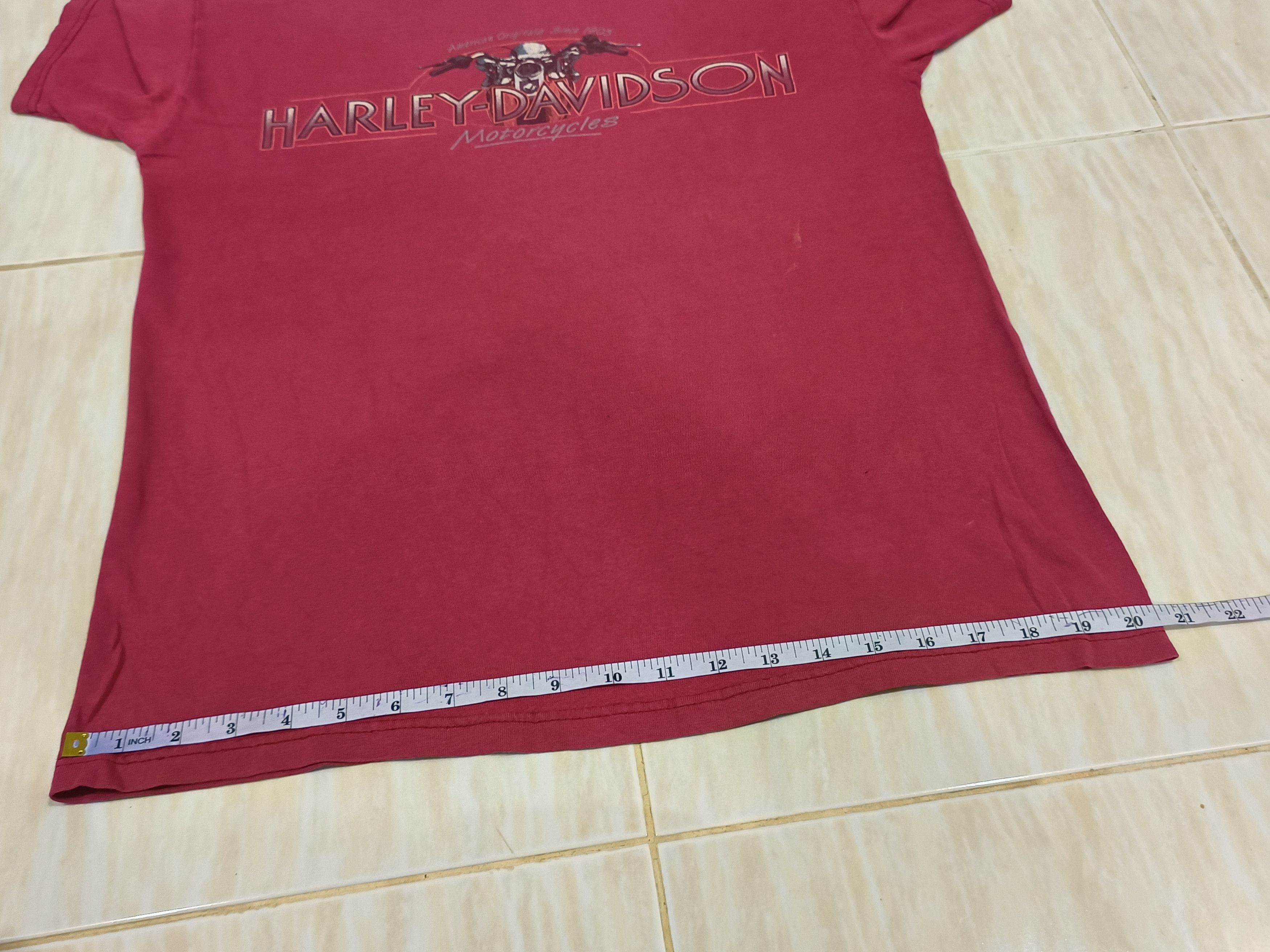 Harley Davidson × Vintage Vintage Distressed Harley Davidson Thrashed tee Size US L / EU 52-54 / 3 - 12 Thumbnail