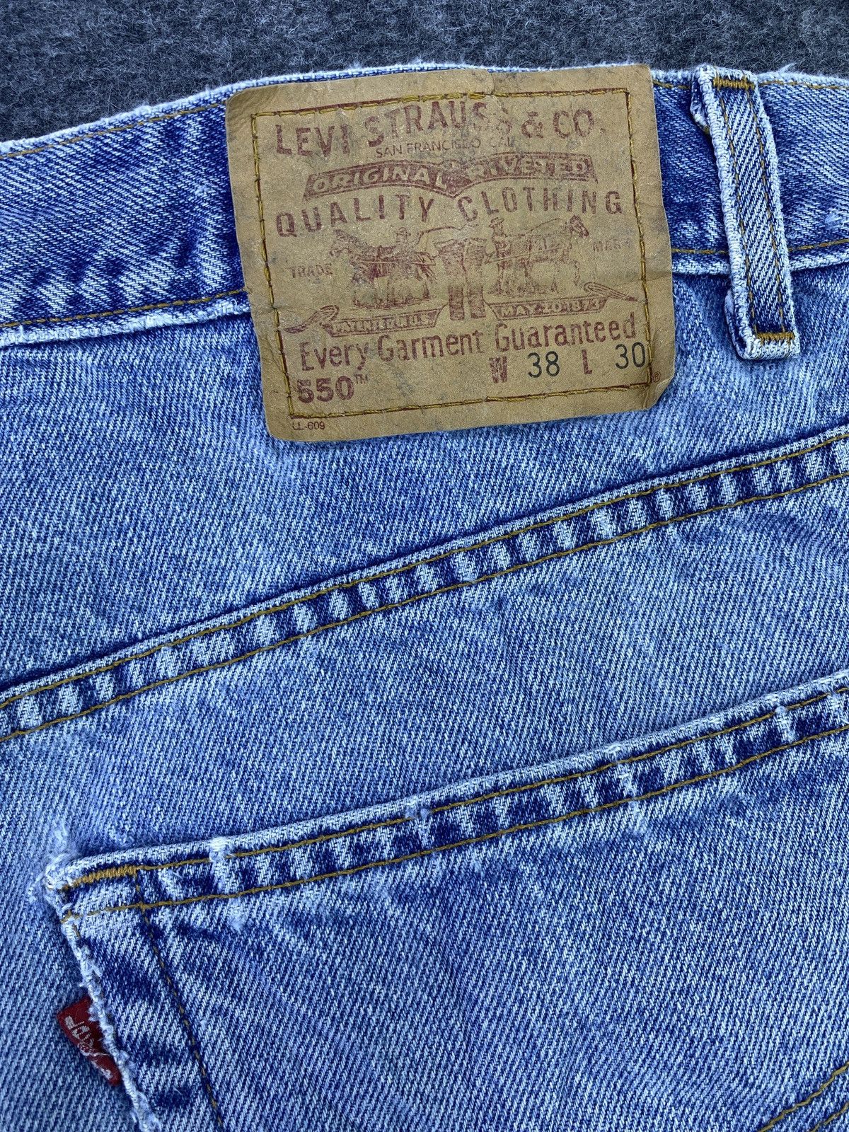 Levi's 90s Vintage Levi's 550 Jeans Blue Wash 38x30 - J729 Size US 38 / EU 54 - 9 Thumbnail