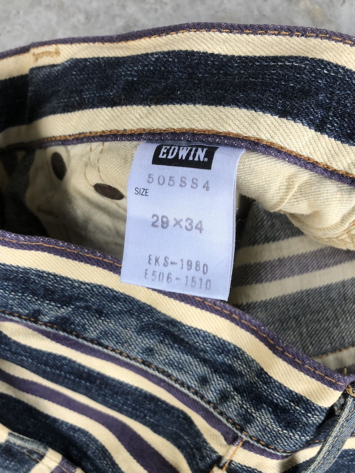 Edwin Edwin Flared Jeans Selvedge Denim Distressed Denim Size US 30 / EU 46 - 13 Thumbnail