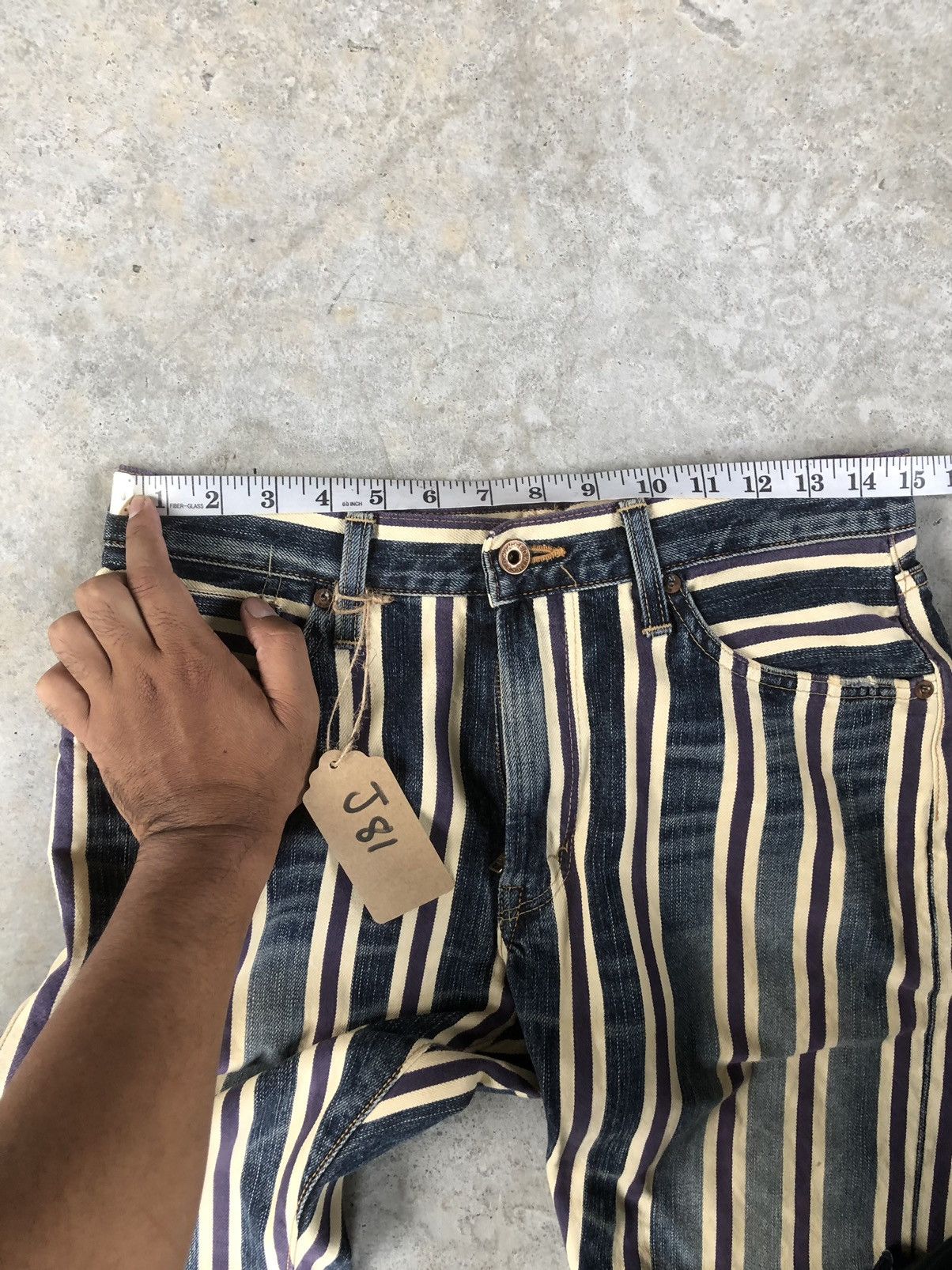 Edwin Edwin Flared Jeans Selvedge Denim Distressed Denim Size US 30 / EU 46 - 16 Thumbnail