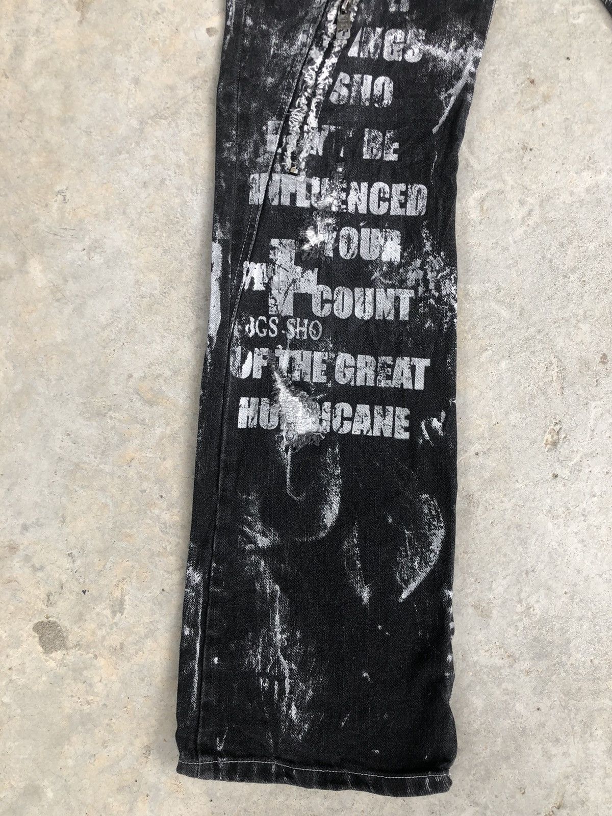 BERNINGS SHO Bernings Sho Flared Jeans Denim Distressed Splatter Size US 29 - 6 Thumbnail