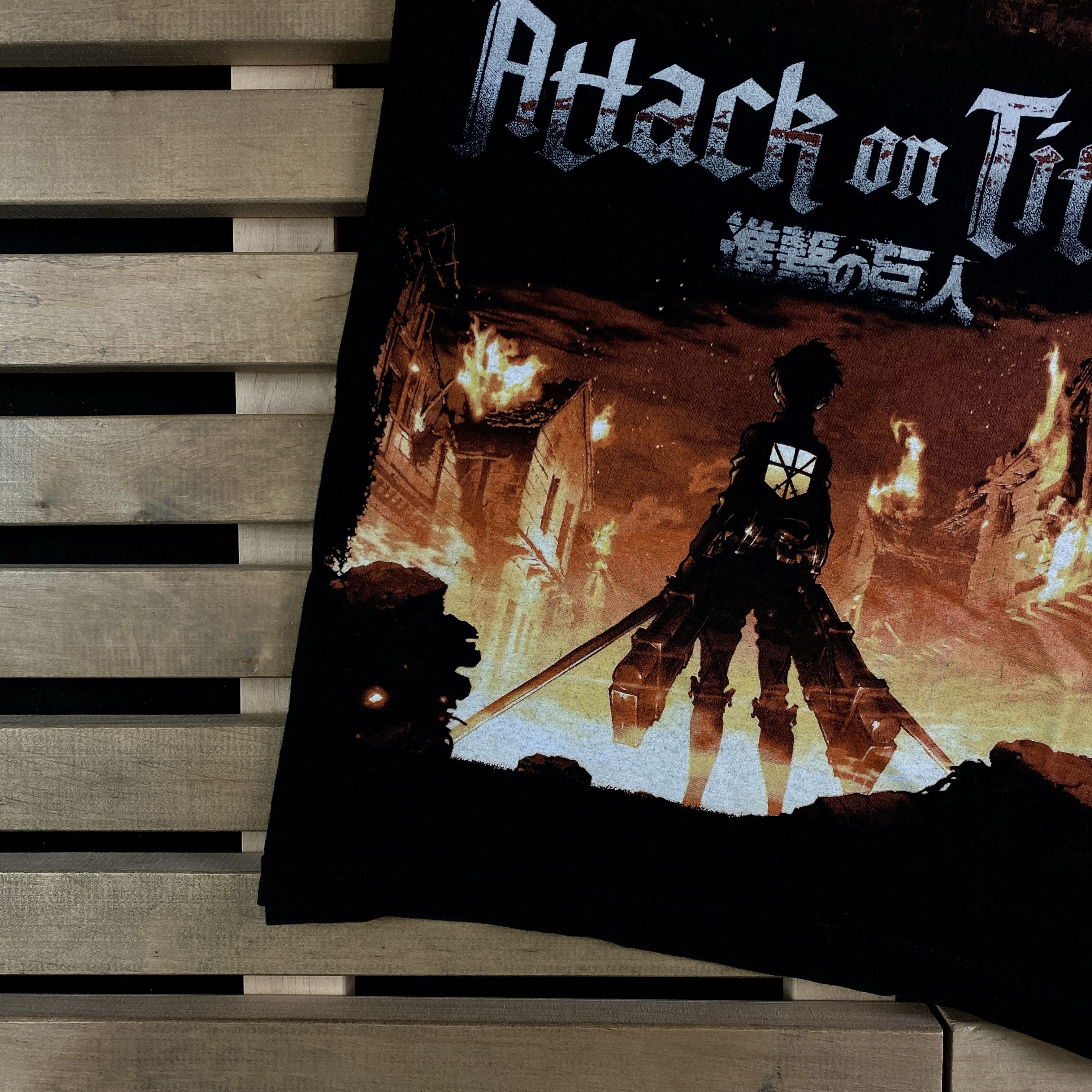Anime × Cartoon Network × Vintage Mens Vintage T Shirt Attack on Titan Size S Size US S / EU 44-46 / 1 - 3 Thumbnail