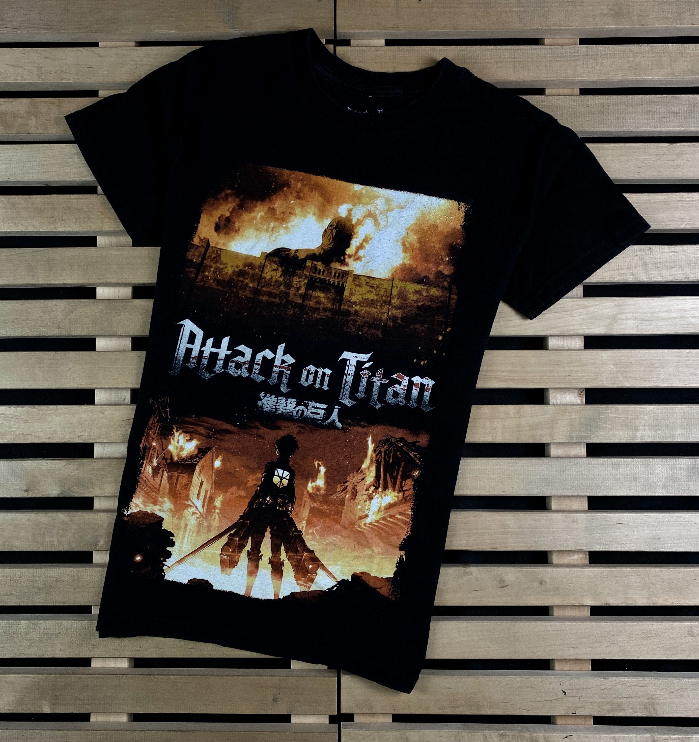 Anime × Cartoon Network × Vintage Mens Vintage T Shirt Attack on Titan Size S Size US S / EU 44-46 / 1 - 1 Thumbnail
