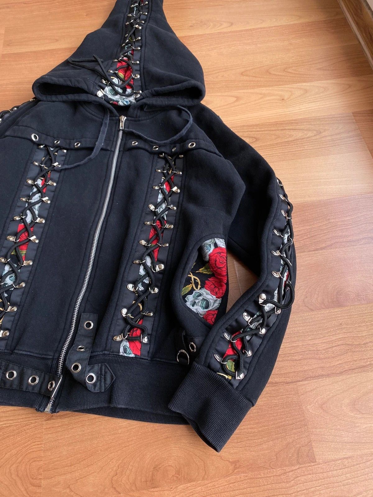 Ed Hardy Vintage Ed Hardy Style Skulls Gothic Woman Zip Hoodie Size L / US 10 / IT 46 - 5 Thumbnail