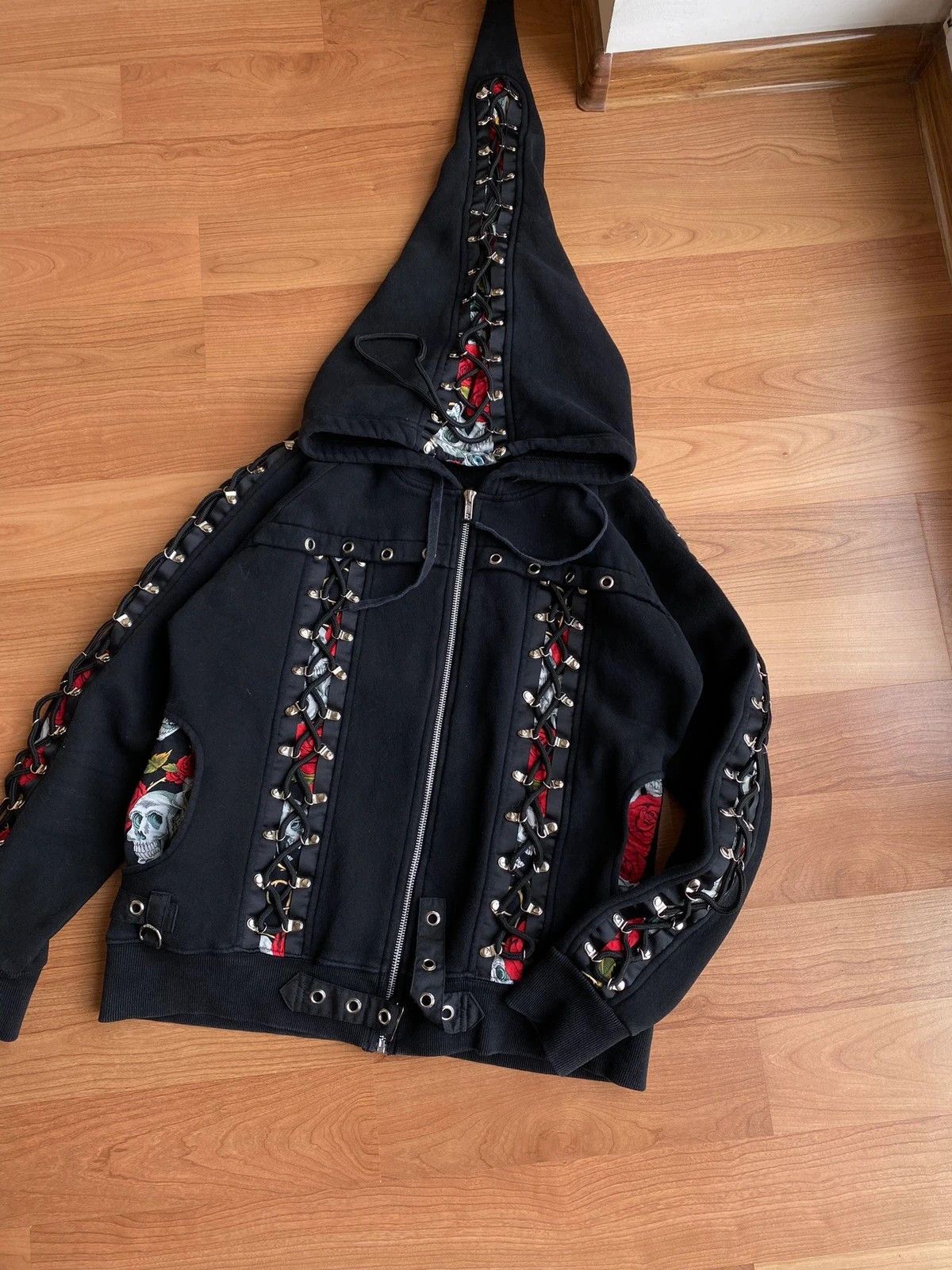 Ed Hardy Vintage Ed Hardy Style Skulls Gothic Woman Zip Hoodie Size L / US 10 / IT 46 - 7 Thumbnail