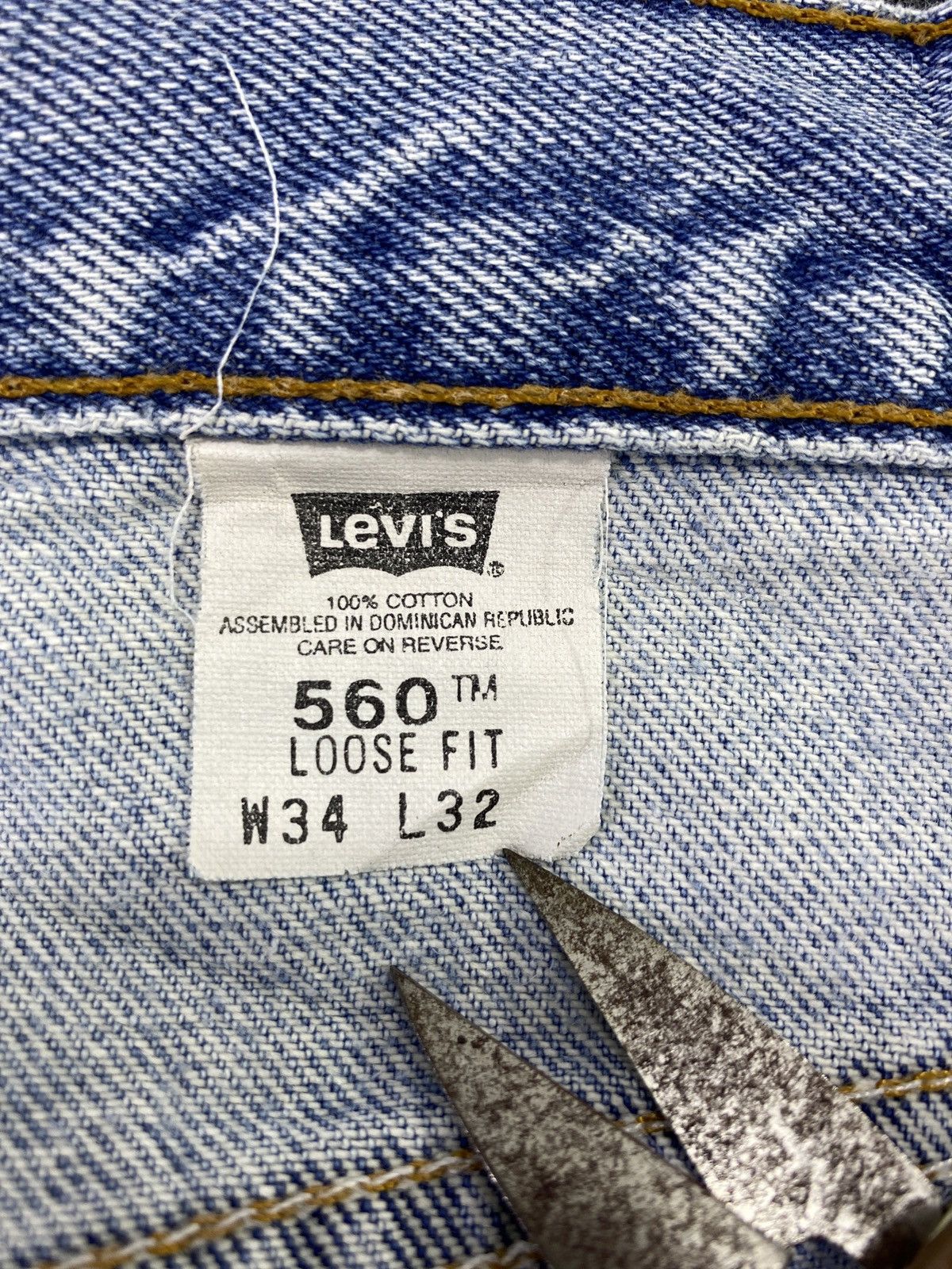Levi's Vintage Levi's 560 Jeans Distress Blue Wash - J733 Size US 34 / EU 50 - 5 Thumbnail