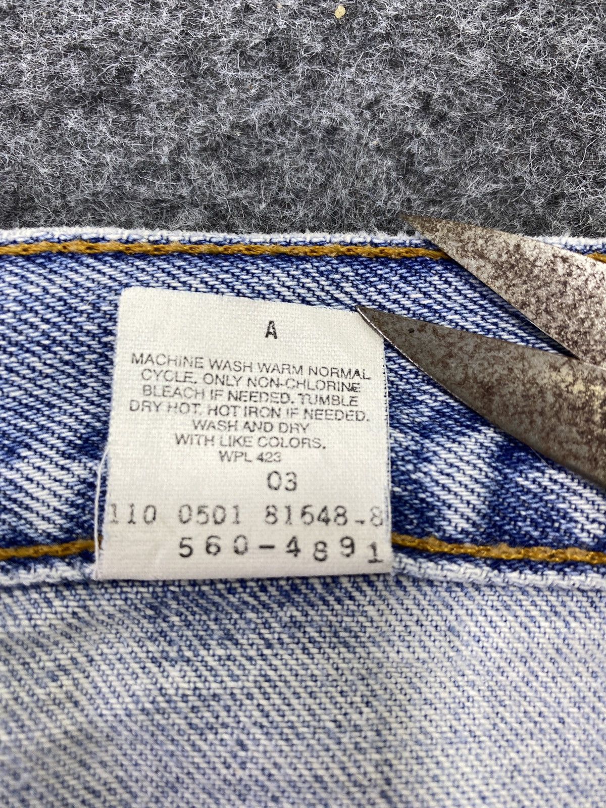 Levi's Vintage Levi's 560 Jeans Distress Blue Wash - J733 Size US 34 / EU 50 - 6 Thumbnail