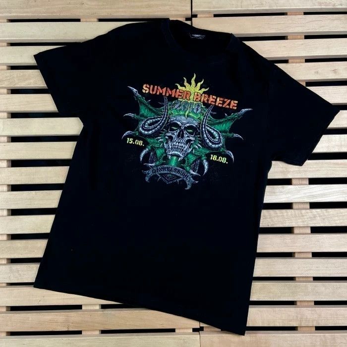 Band Tees × Flatbush Zombies × Vintage Mens Vintage T Shirt Summer Breeze 2018 Vintage Size S Size US S / EU 44-46 / 1 - 1 Thumbnail
