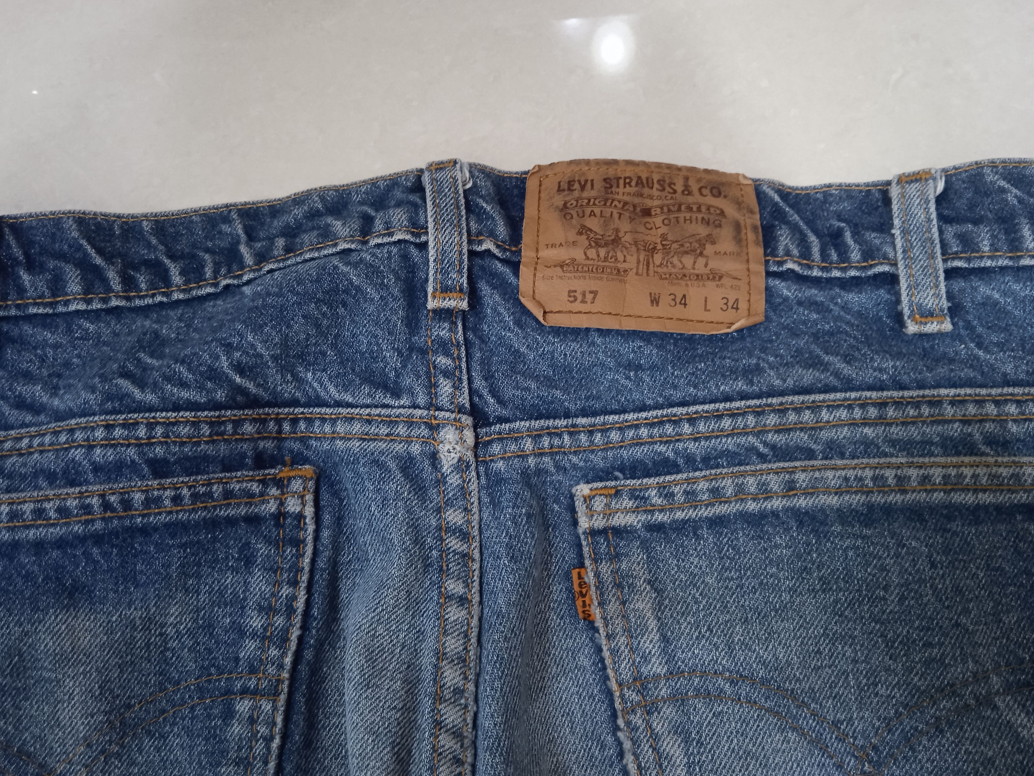 Levi's Vintage Clothing Vintage 90s Levi's 517 Bootleg Denim Jeans Y2K Cowboy Size US 33 - 5 Thumbnail