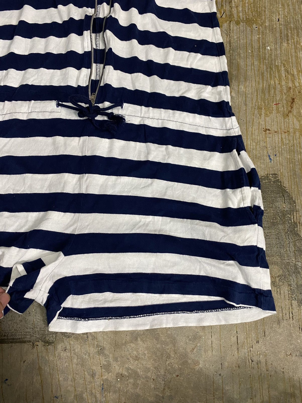 Issey Miyake 90s ISSEY SPORT I.S jumpsuit hoodie and short border Size 26" / US 2 / IT 38 - 6 Thumbnail