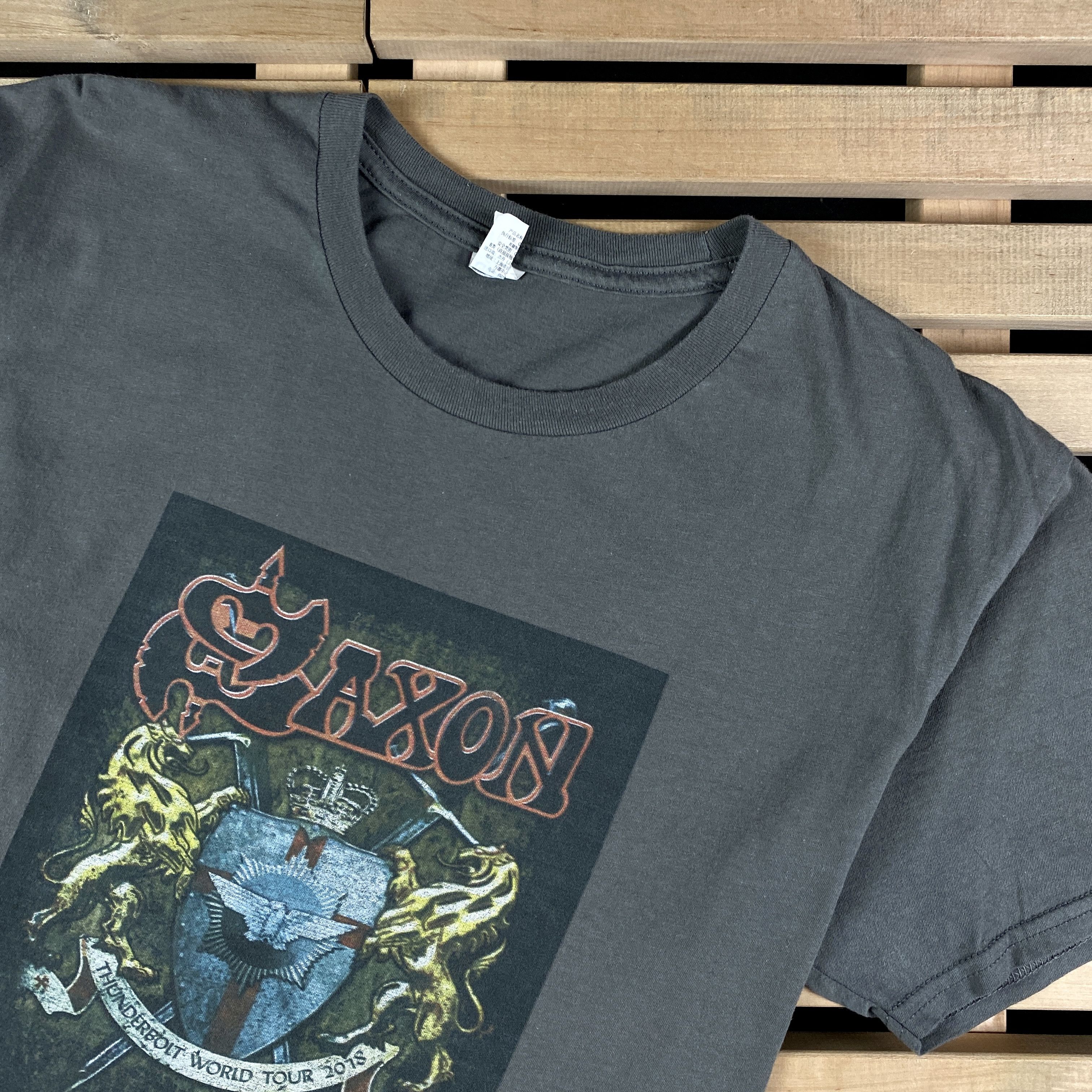 Band Tees × Vintage Men’s Rock T-Shirt Saxon Vintage Size M-L Size US M / EU 48-50 / 2 - 2 Thumbnail