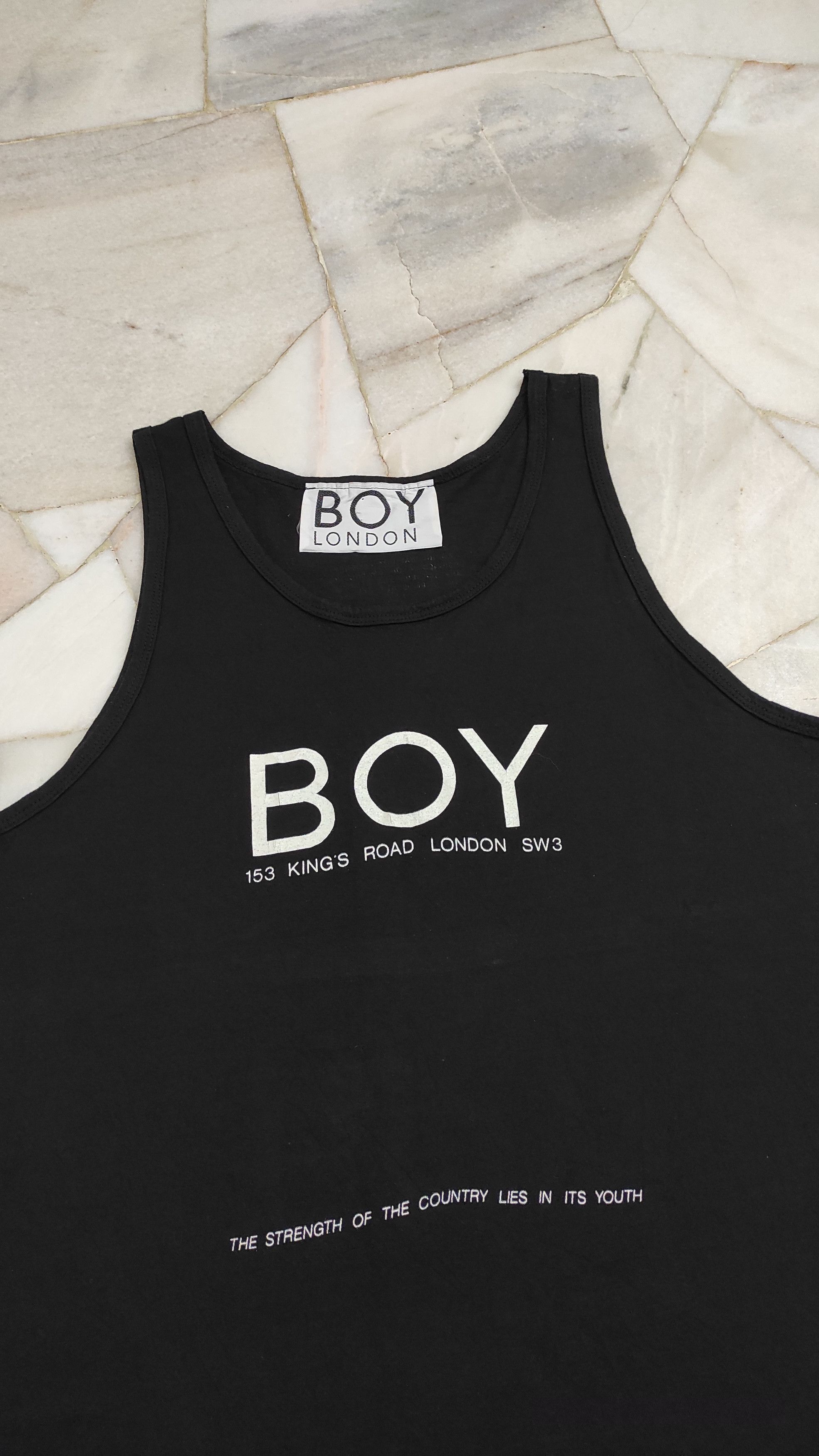 Boy London Vintage 90's BOY KING'S ROAD LONDON SLEEVELESS Promo shirt Size US M / EU 48-50 / 2 - 3 Thumbnail