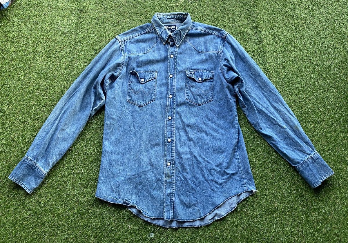 Vintage VINTAGE DENIM WESTERN SHIRT Size US L / EU 52-54 / 3 - 8 Thumbnail
