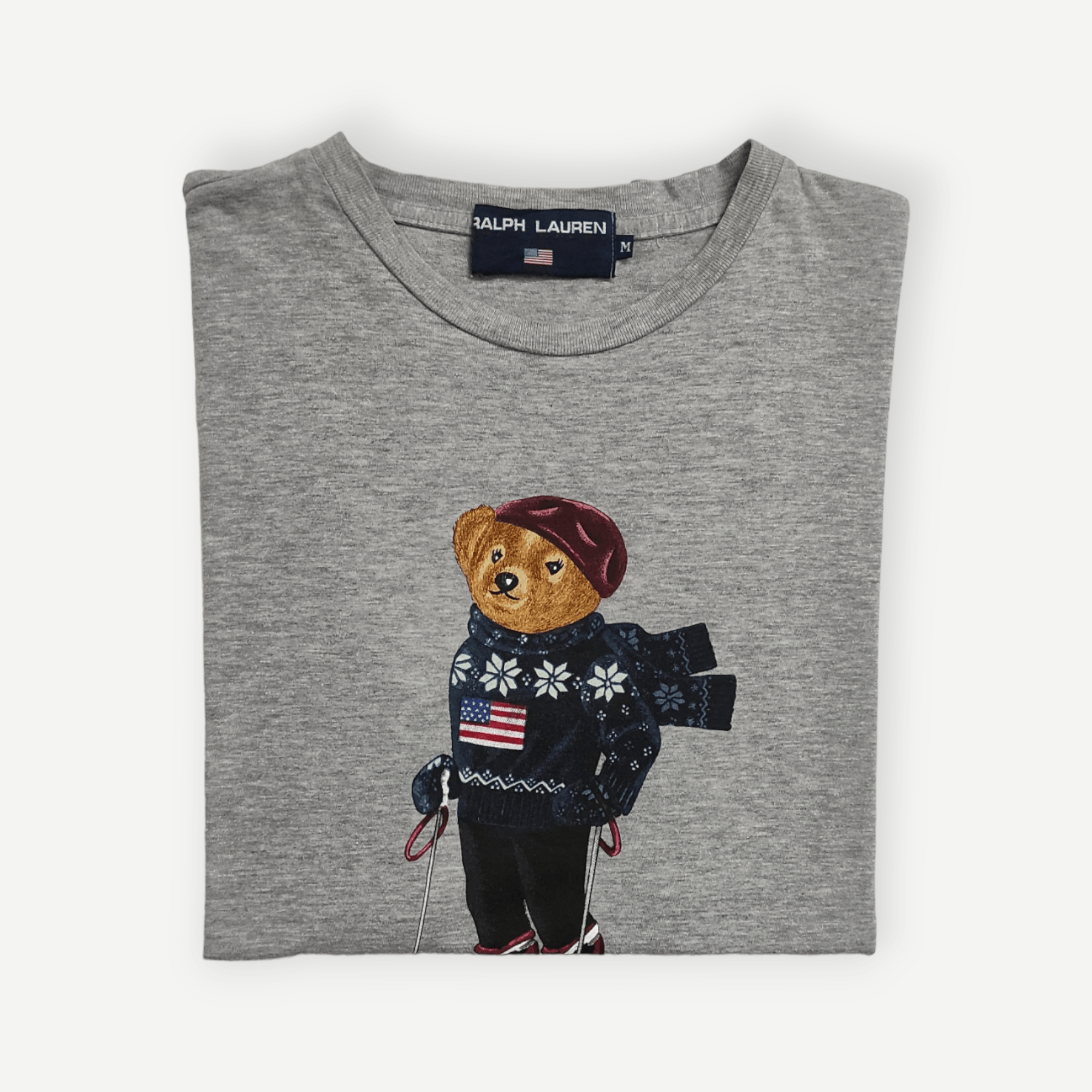 Vintage Vintage 90's POLO SPORT RALPH LAUREN SKI BEAR graphics Tee Size US M / EU 48-50 / 2 - 7 Thumbnail