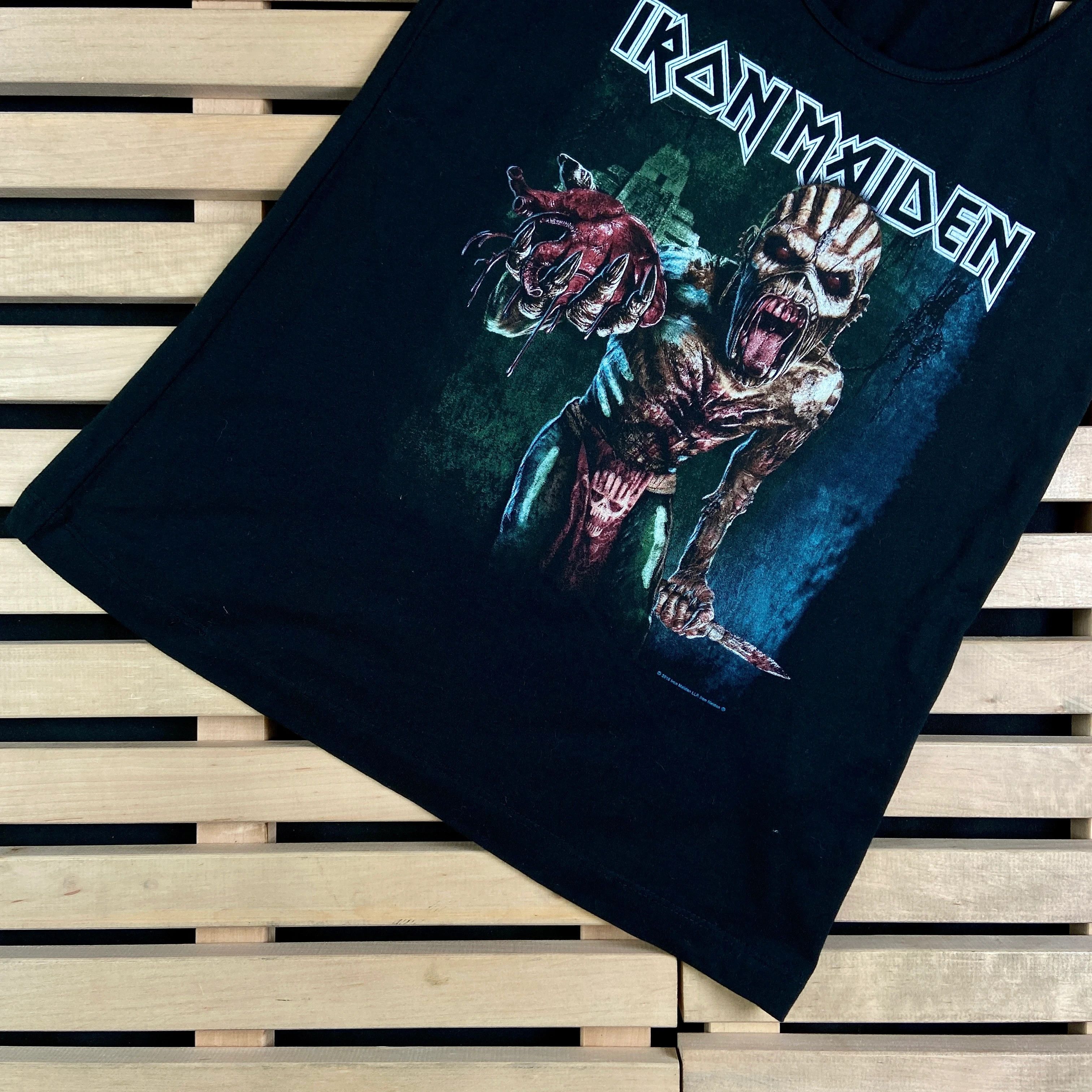 Band Tees × Iron Maiden × Vintage Mens Vintage T Shirt Iron Maiden Sleeveless Size M Size US M / EU 48-50 / 2 - 3 Thumbnail