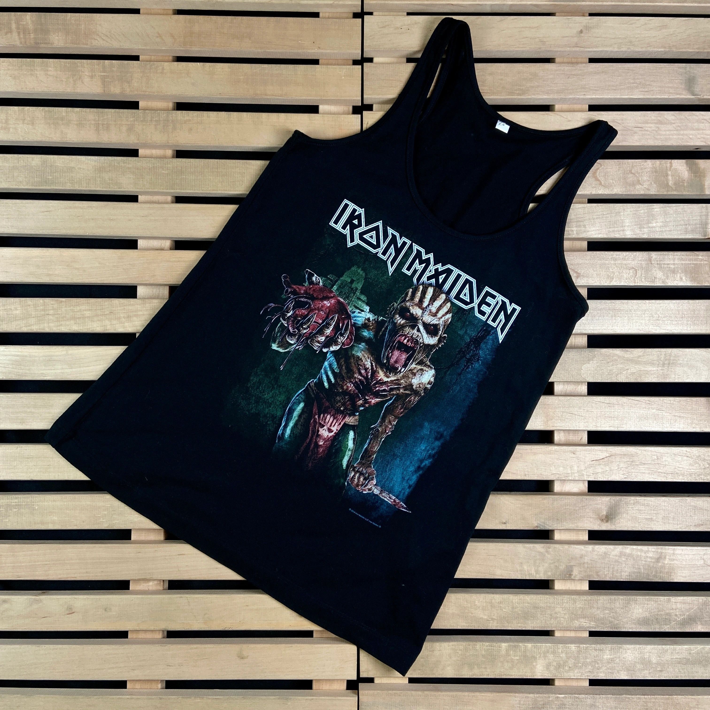Band Tees × Iron Maiden × Vintage Mens Vintage T Shirt Iron Maiden Sleeveless Size M Size US M / EU 48-50 / 2 - 1 Thumbnail