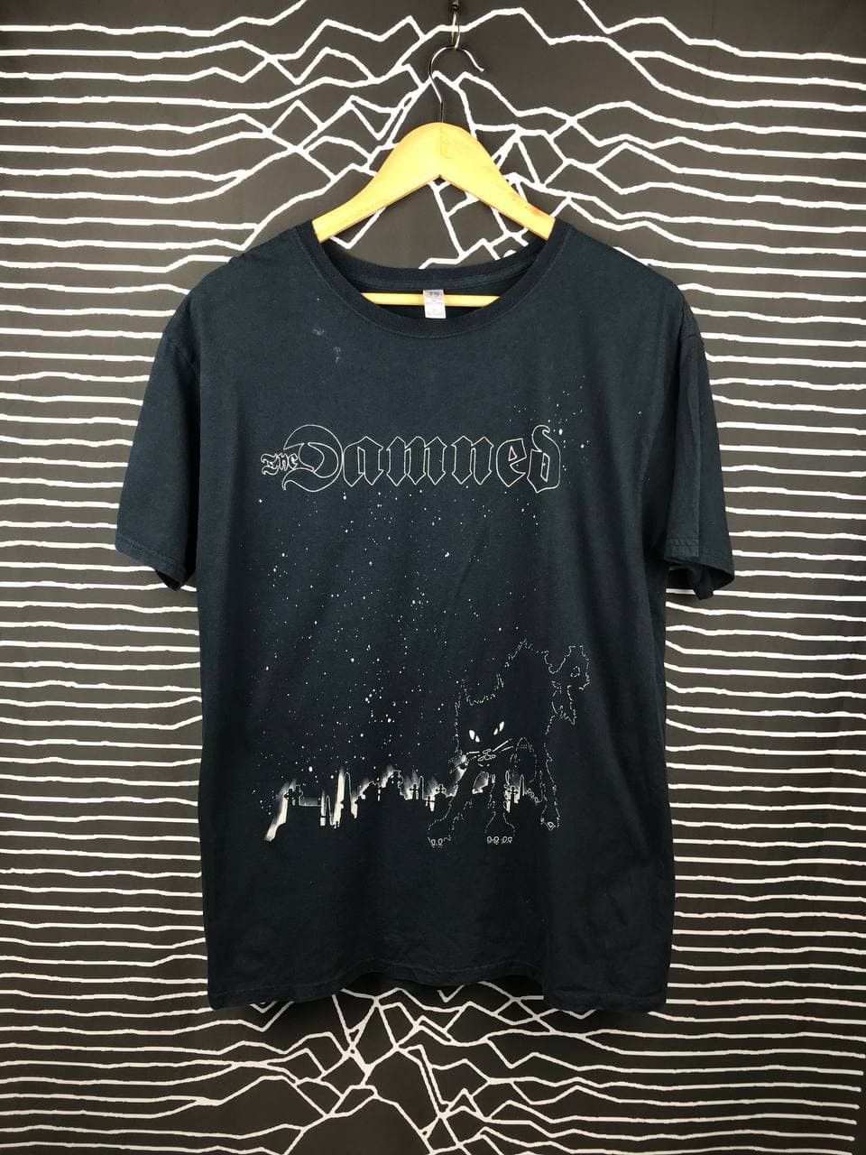 image of Band Tees x Rock Tees The Damned English Punk Rock Band Tee in Black, Men's (Size Large)