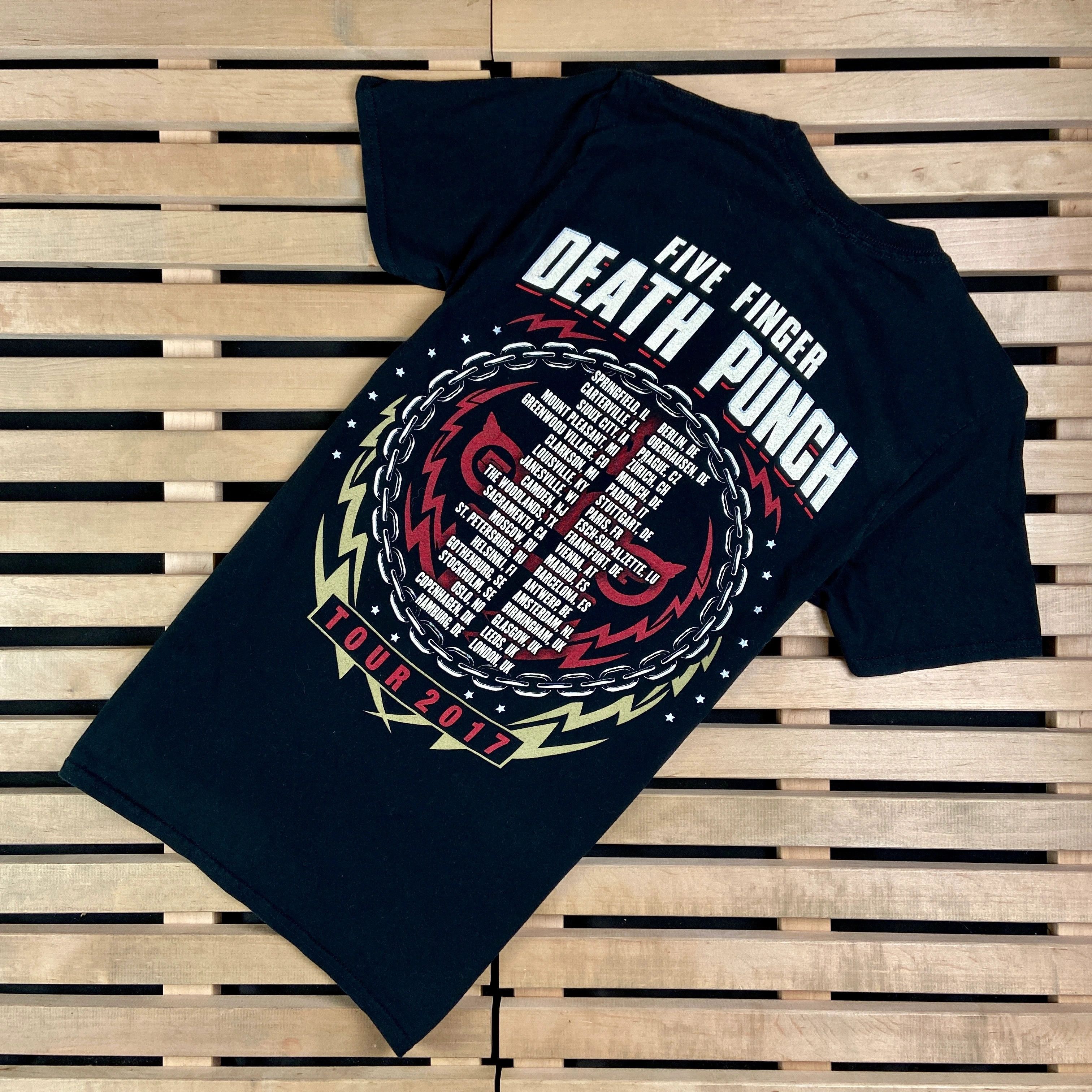Band Tees × Vintage Mens Vintage T Shirt Five Finger Death Pung Size M Size US M / EU 48-50 / 2 - 7 Thumbnail