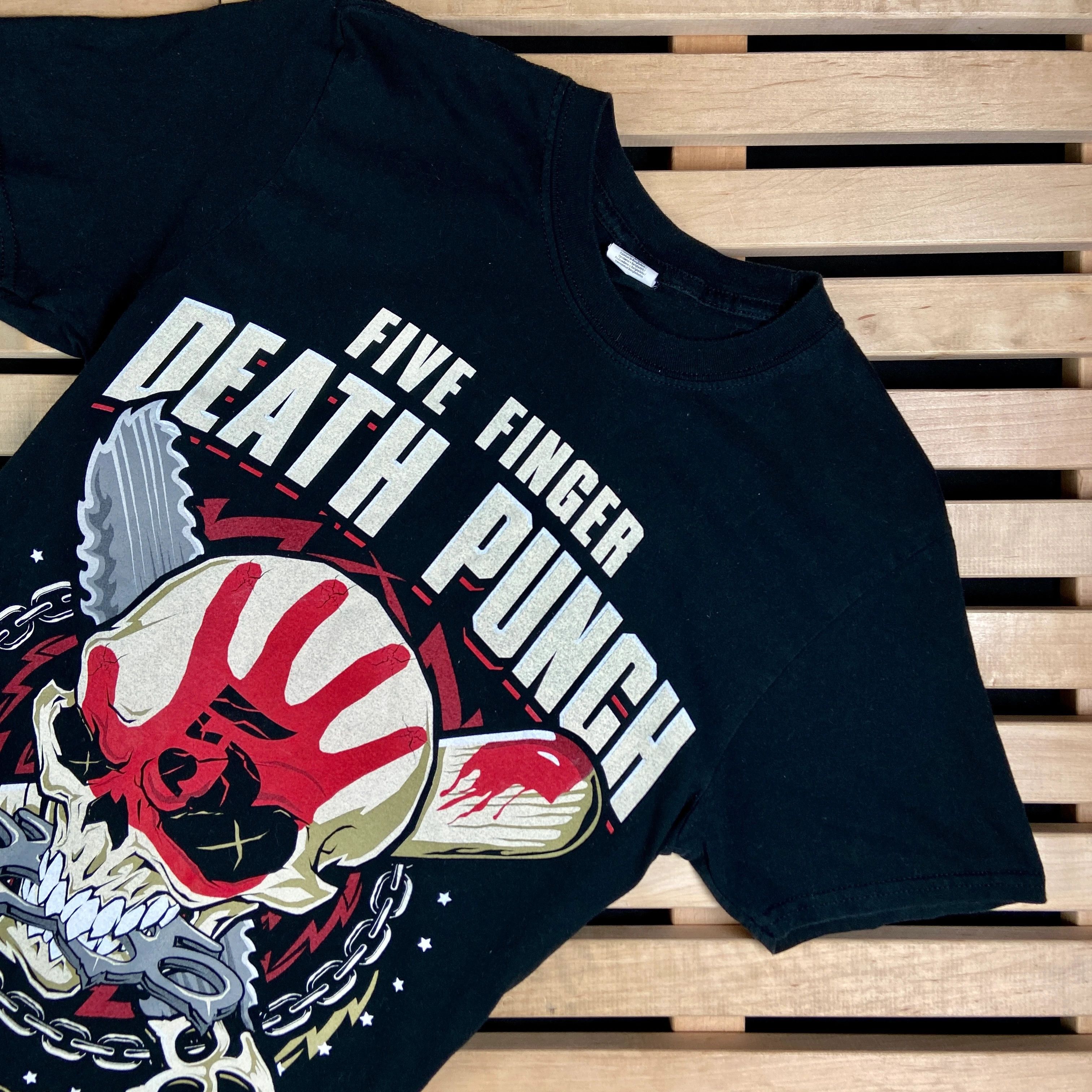 Band Tees × Vintage Mens Vintage T Shirt Five Finger Death Pung Size M Size US M / EU 48-50 / 2 - 2 Thumbnail
