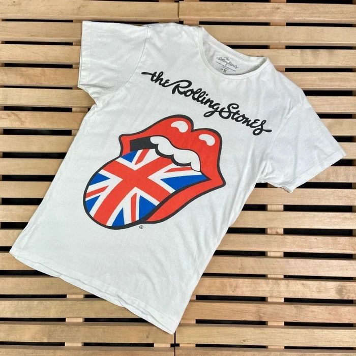 Band Tees Mens Vintage T Shirt The Rolling Stones Big Print Size M Size US M / EU 48-50 / 2 - 1 Thumbnail