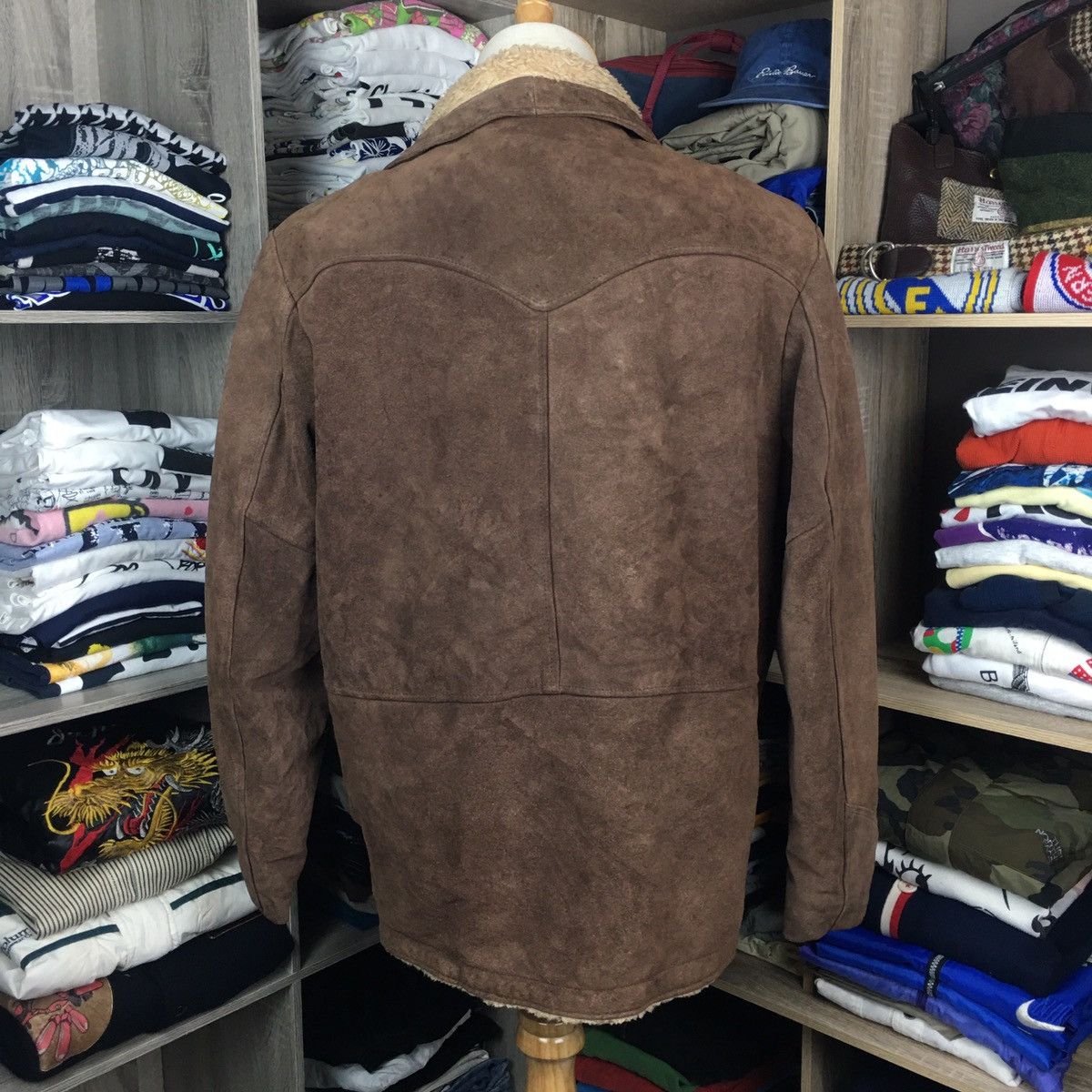 Schott 🥶Schott NYC Western Leather Shearling Jacket Travis Style Size US L / EU 52-54 / 3 - 5 Thumbnail